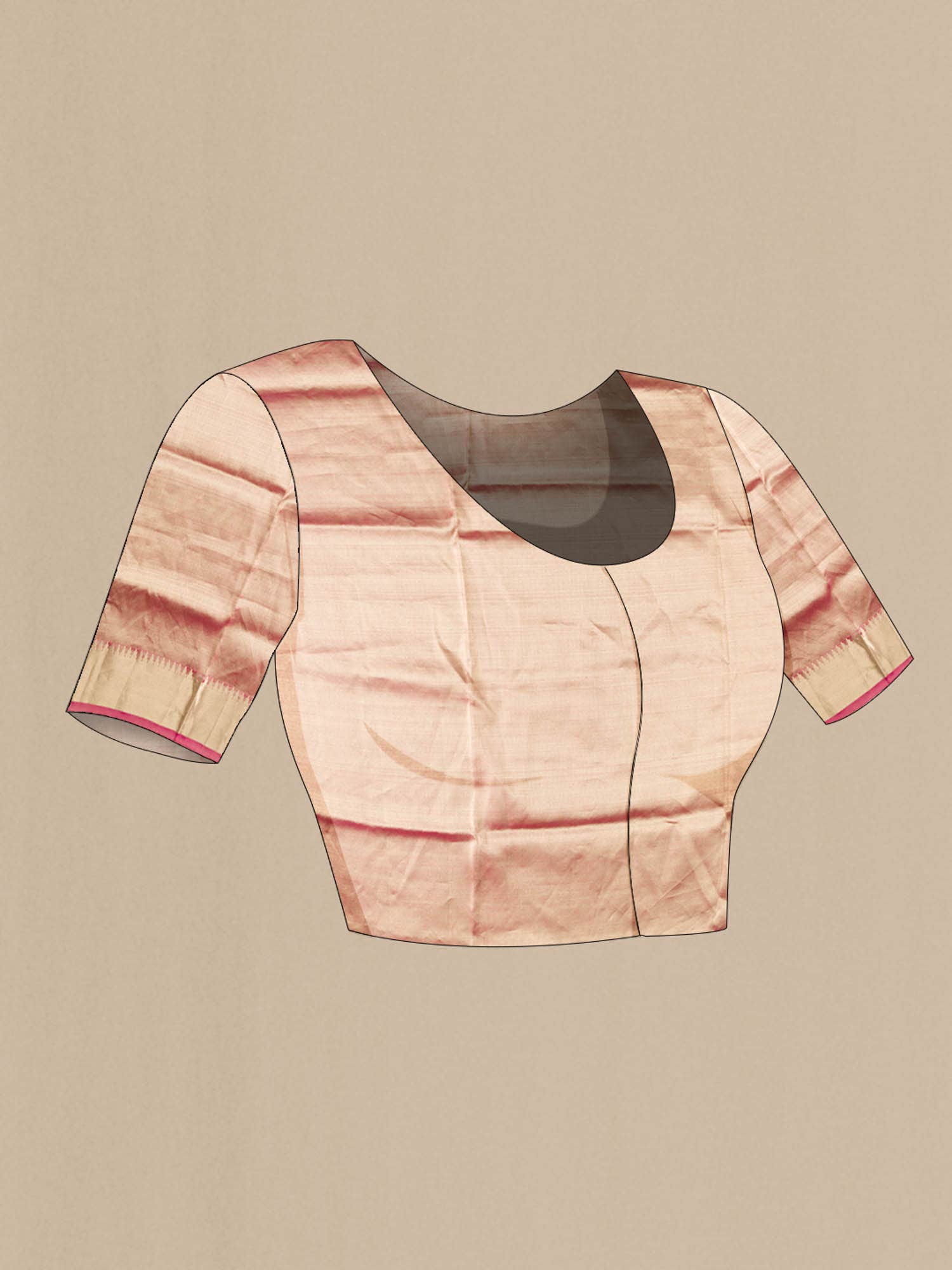 Beige Soft Silk Saree
