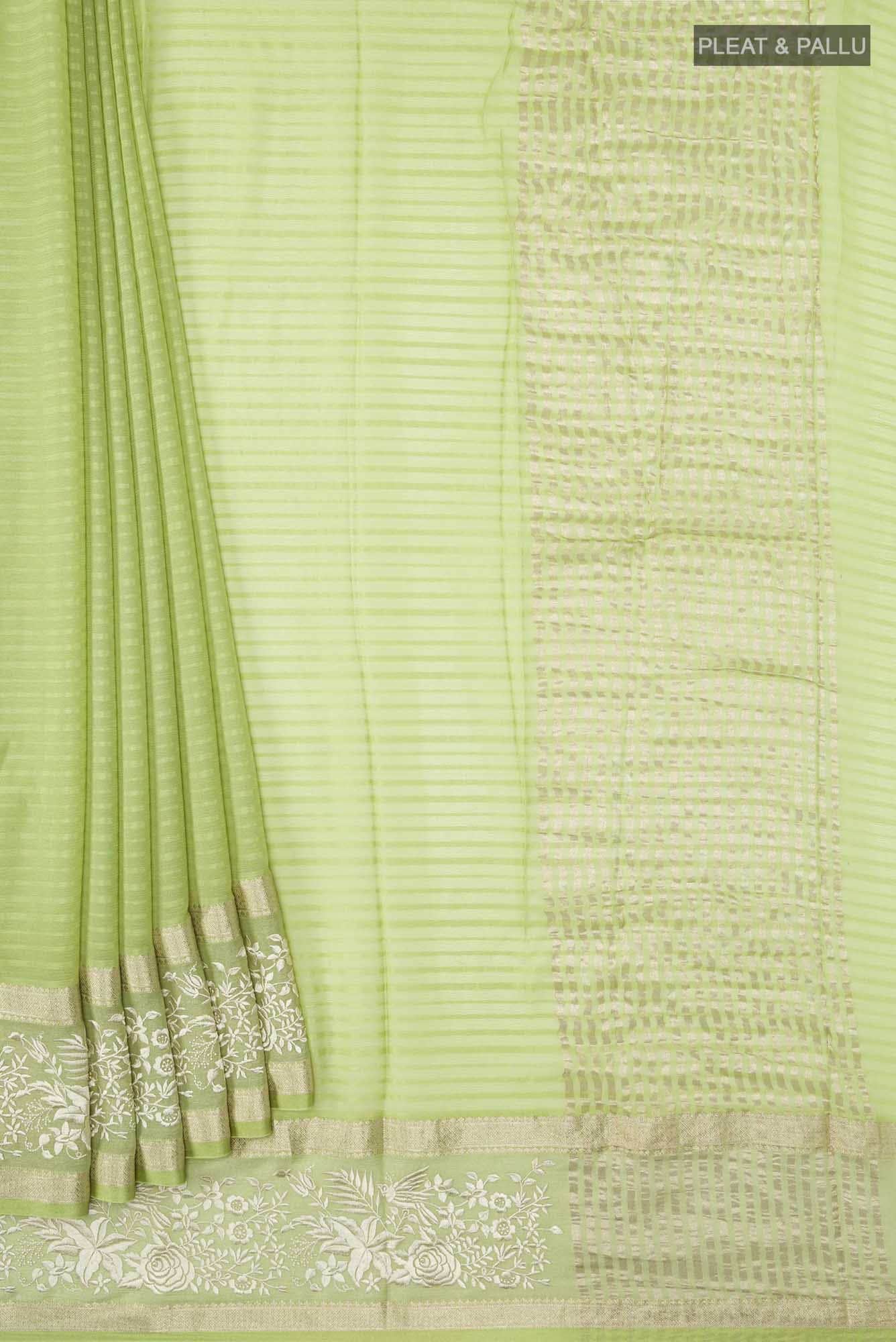Green Chiffon Saree
