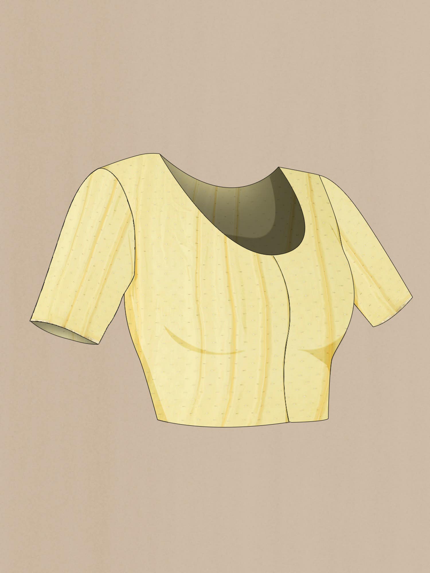 Yellow Chiffon Saree
