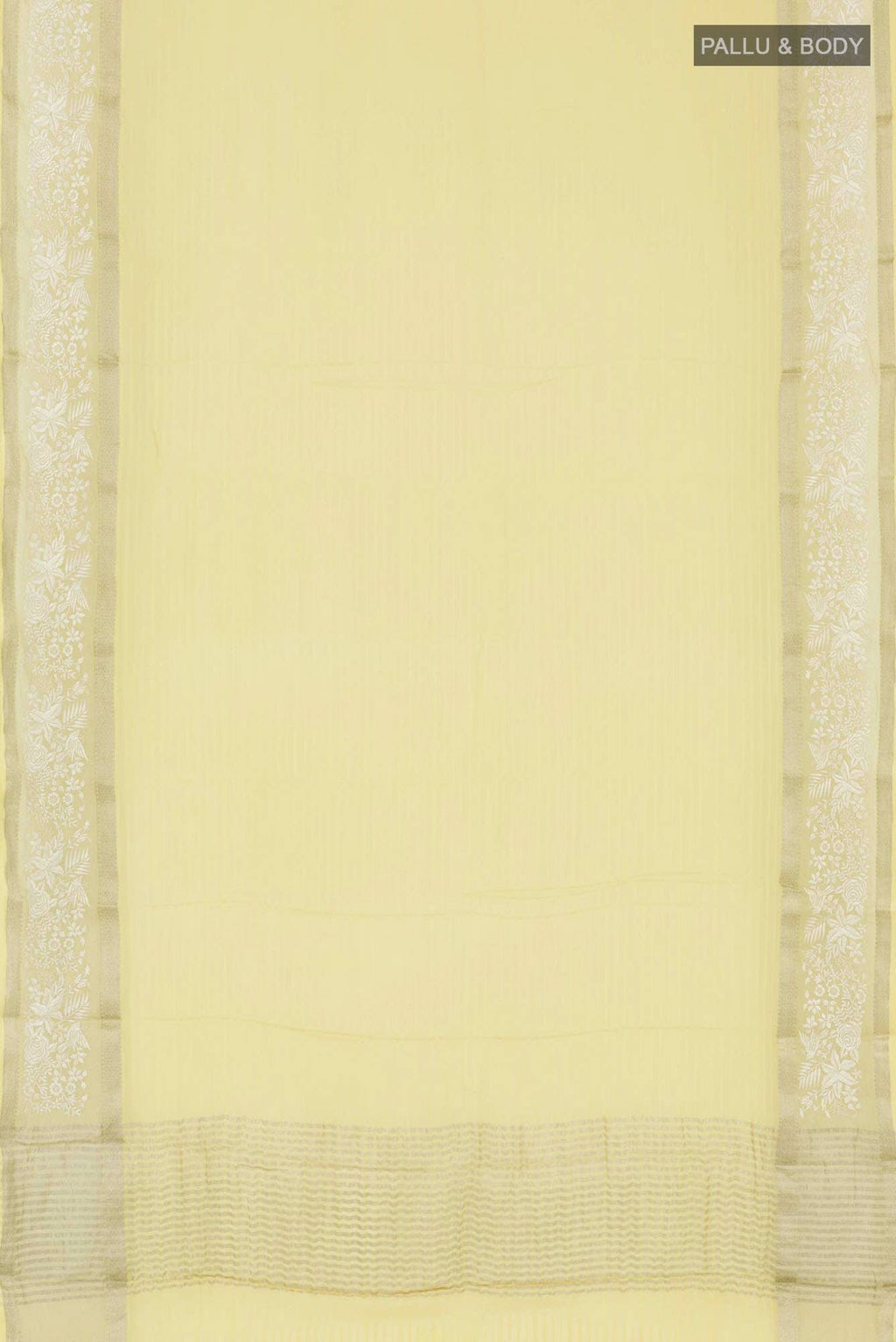 Yellow Chiffon Saree