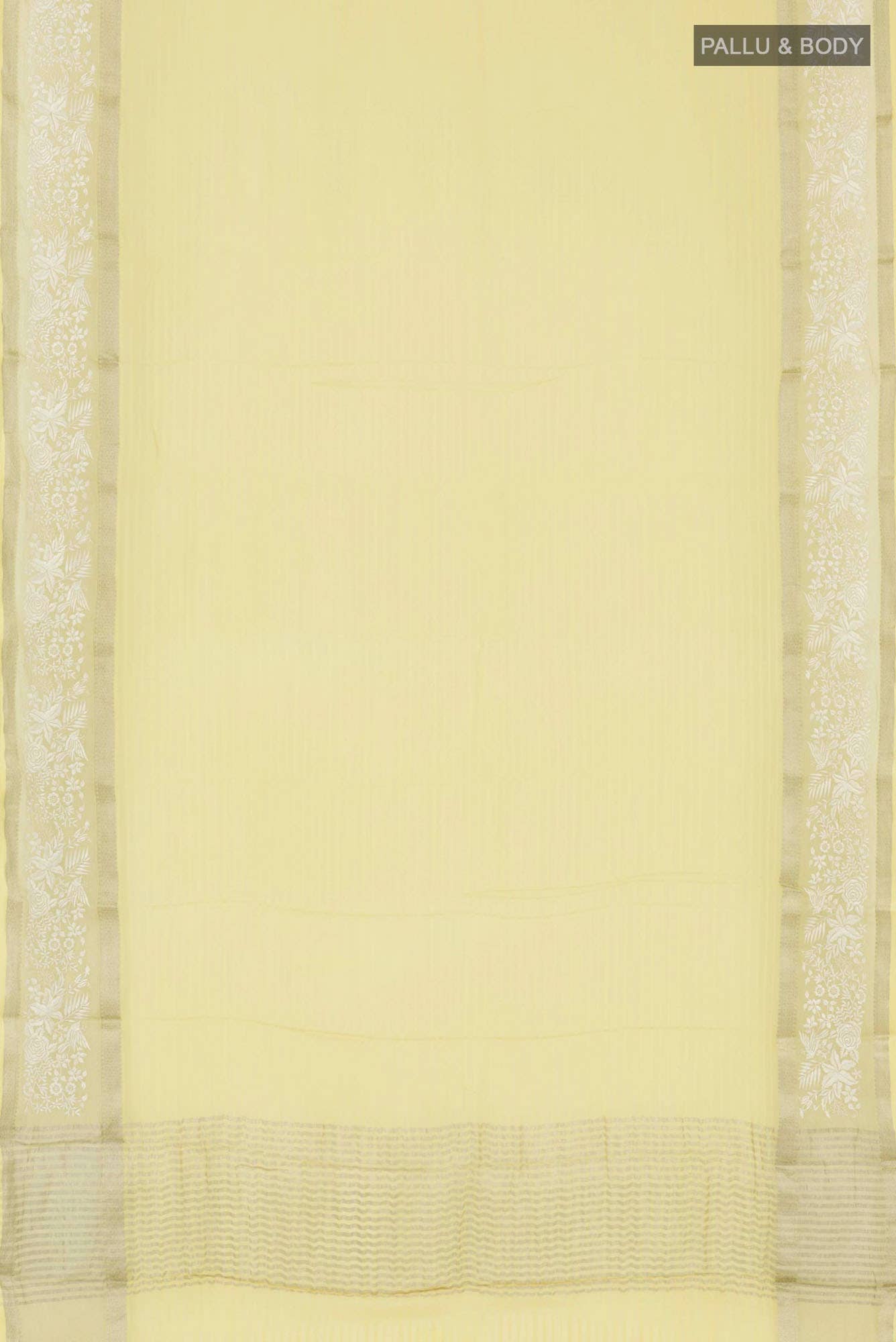 Yellow Chiffon Saree