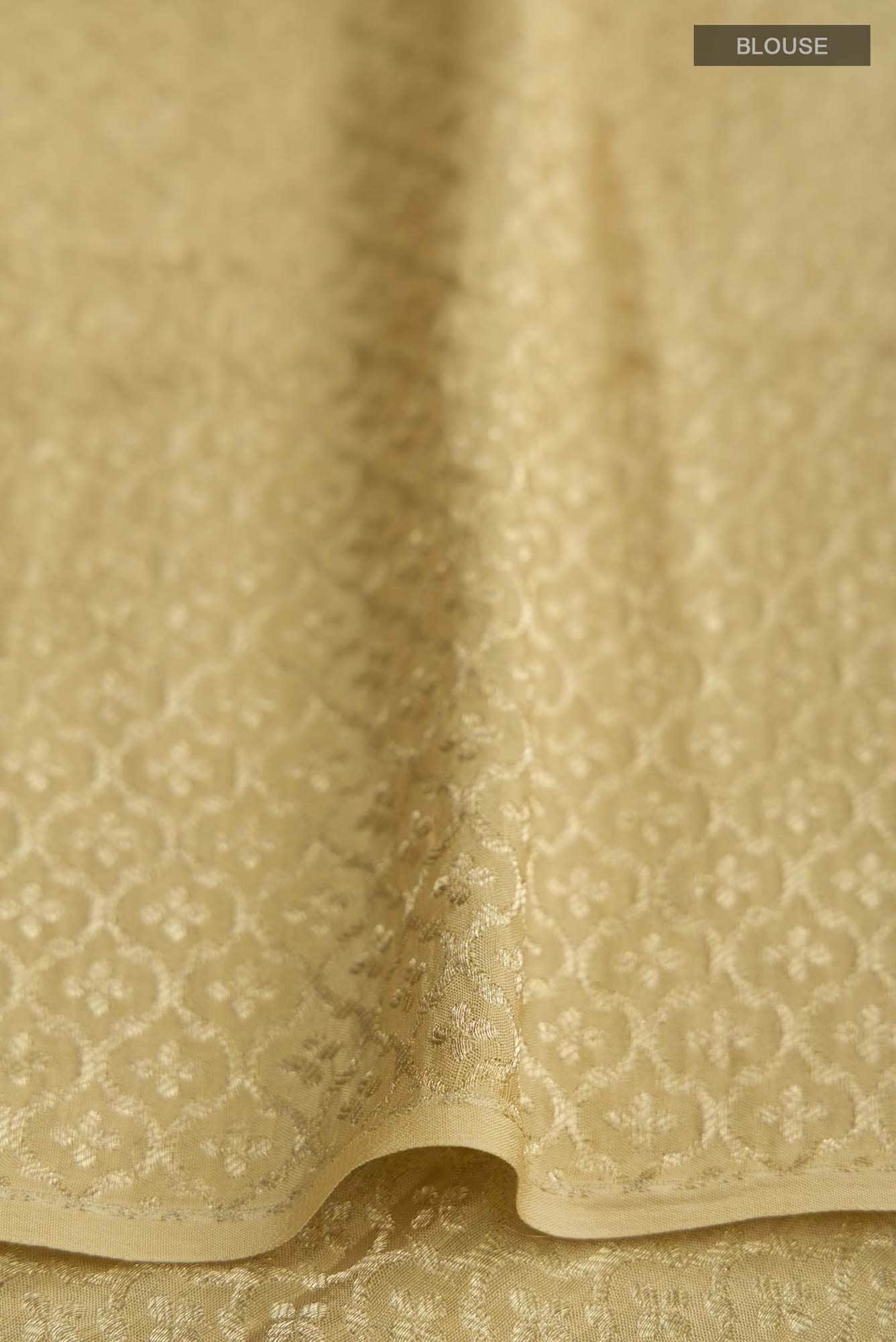 Beige Mysore Chiffon Saree
