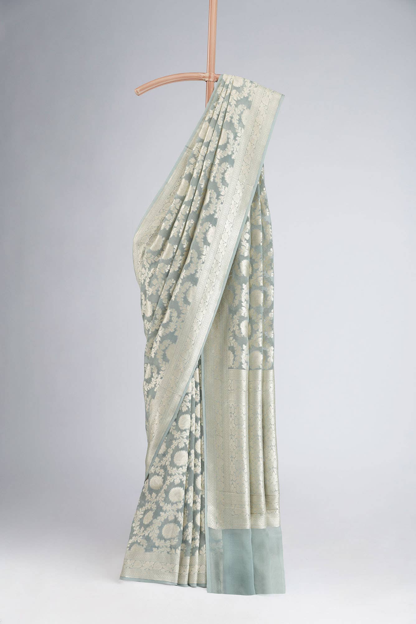 Green Banarasi Georgette Saree