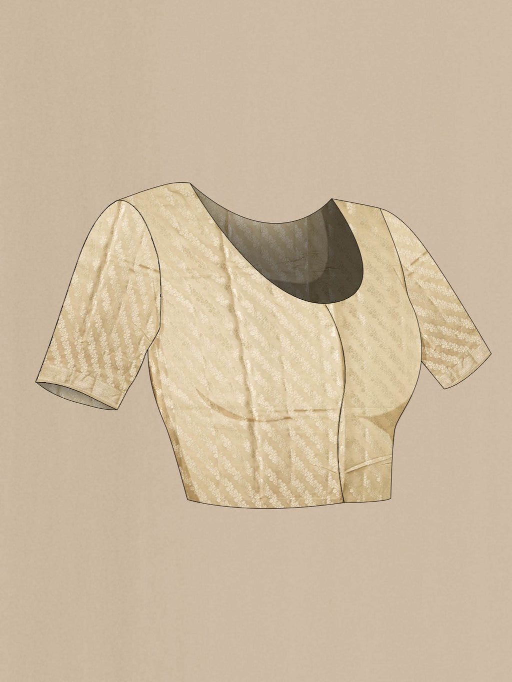 Beige Banarasi Raw Silk Saree