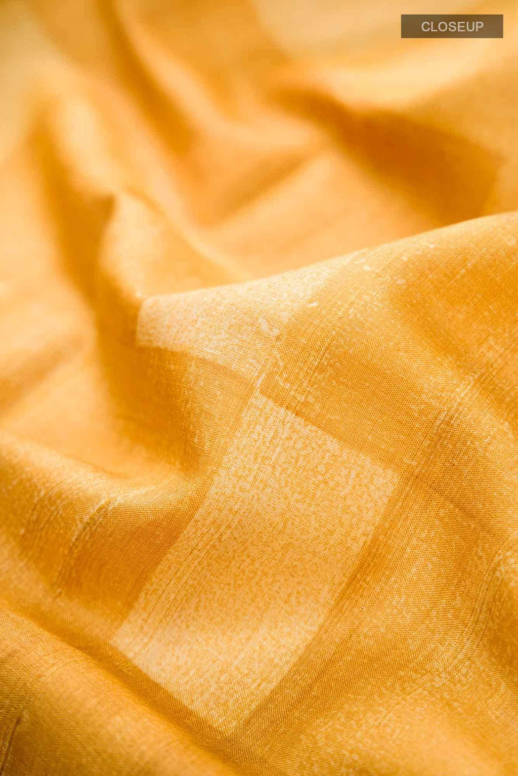 Yellow Bhagalpuri Tussar Silk Saree