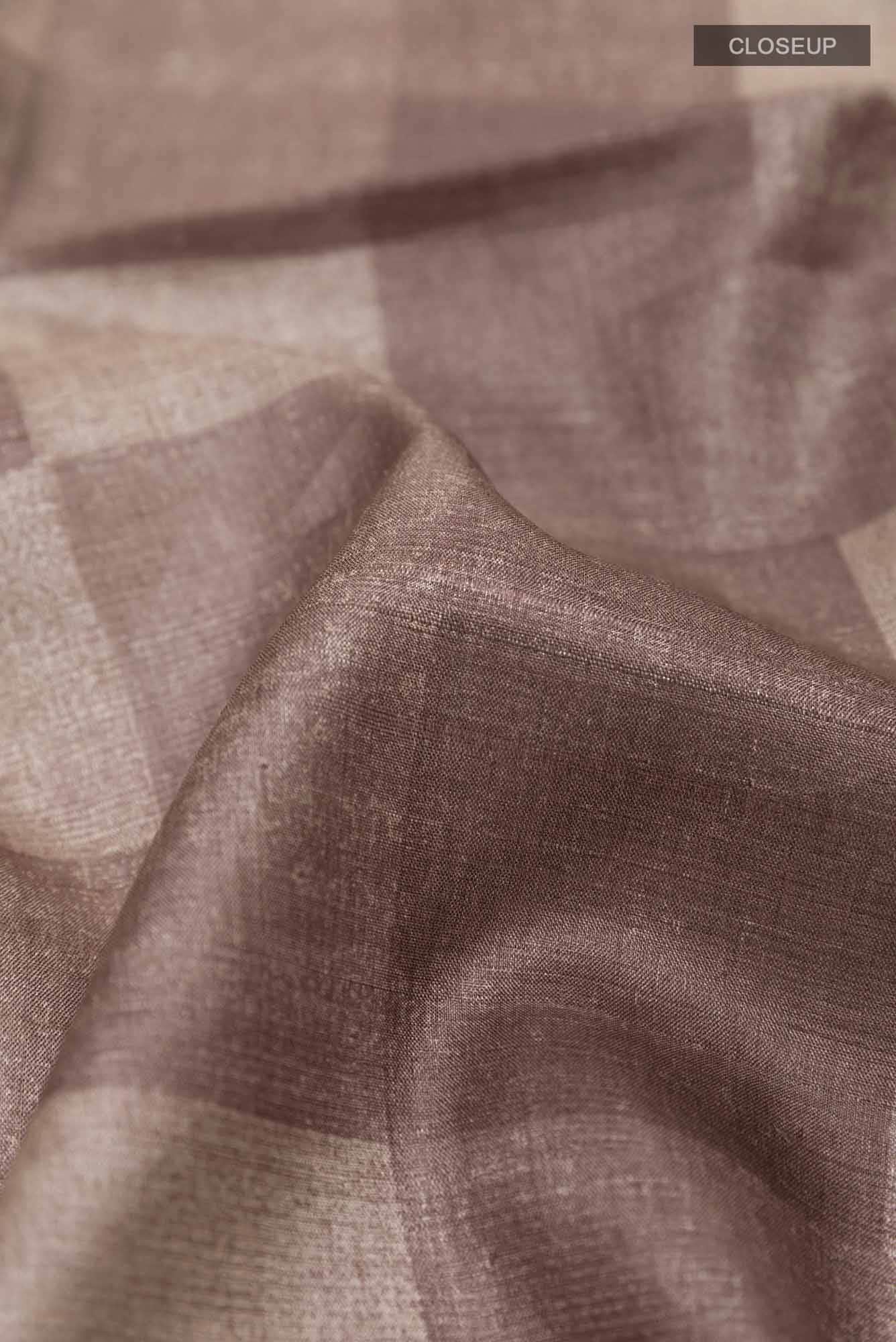 Brown Tussar Saree