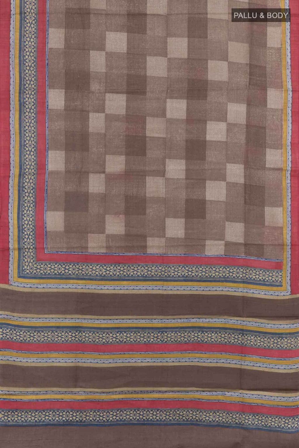 Brown Tussar Saree