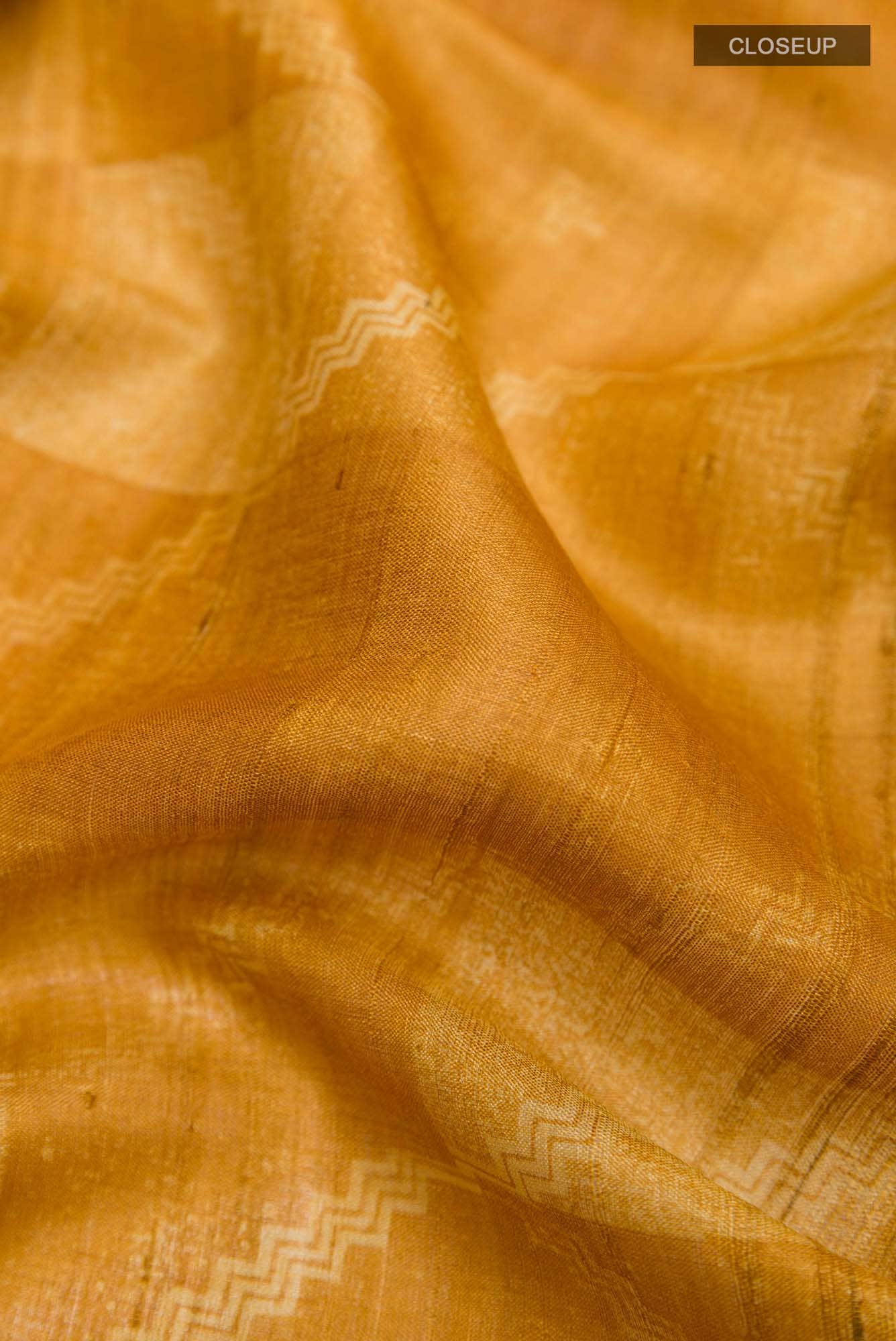 Mustard Tussar Saree