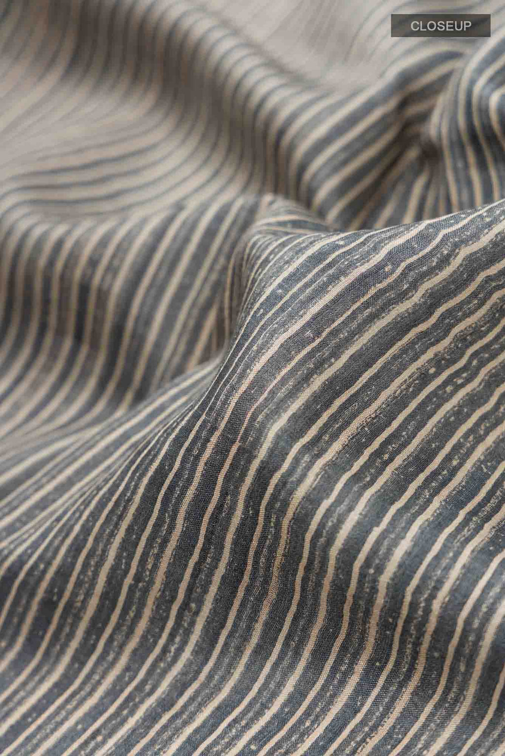 Grey Tussar Silk Saree