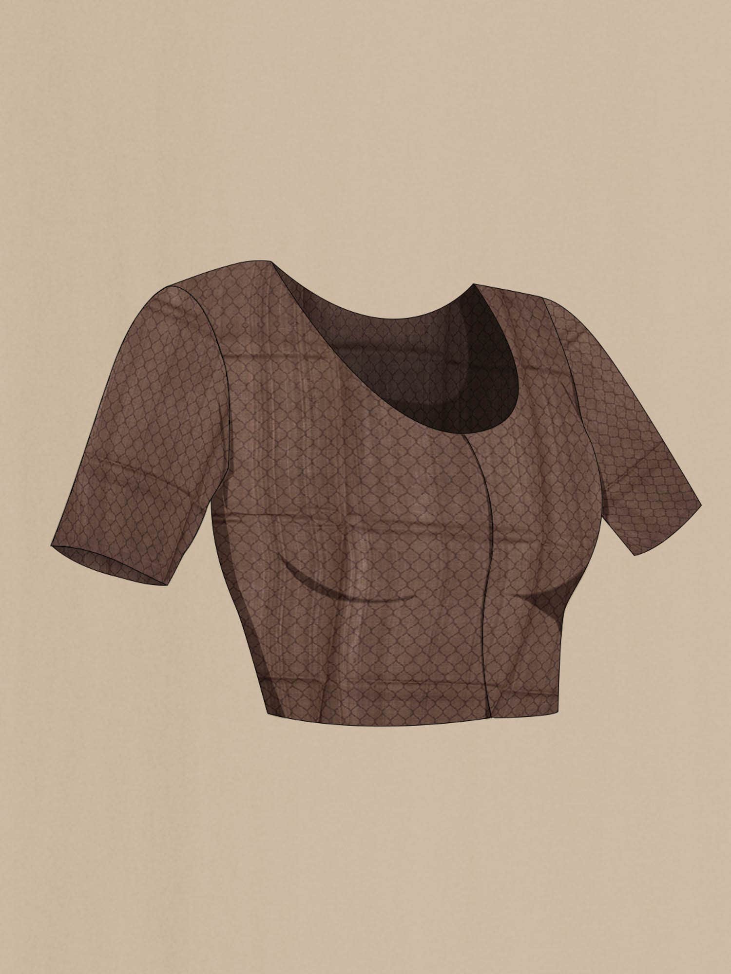 Brown Tussar Saree