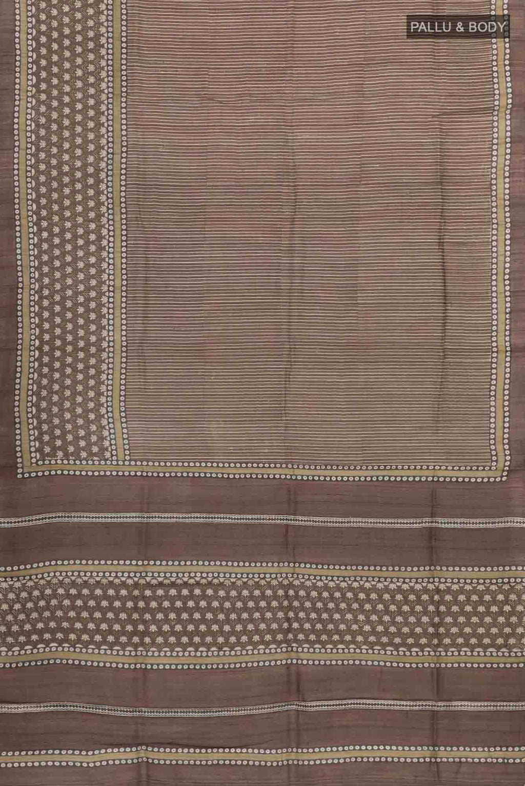 Brown Tussar Saree