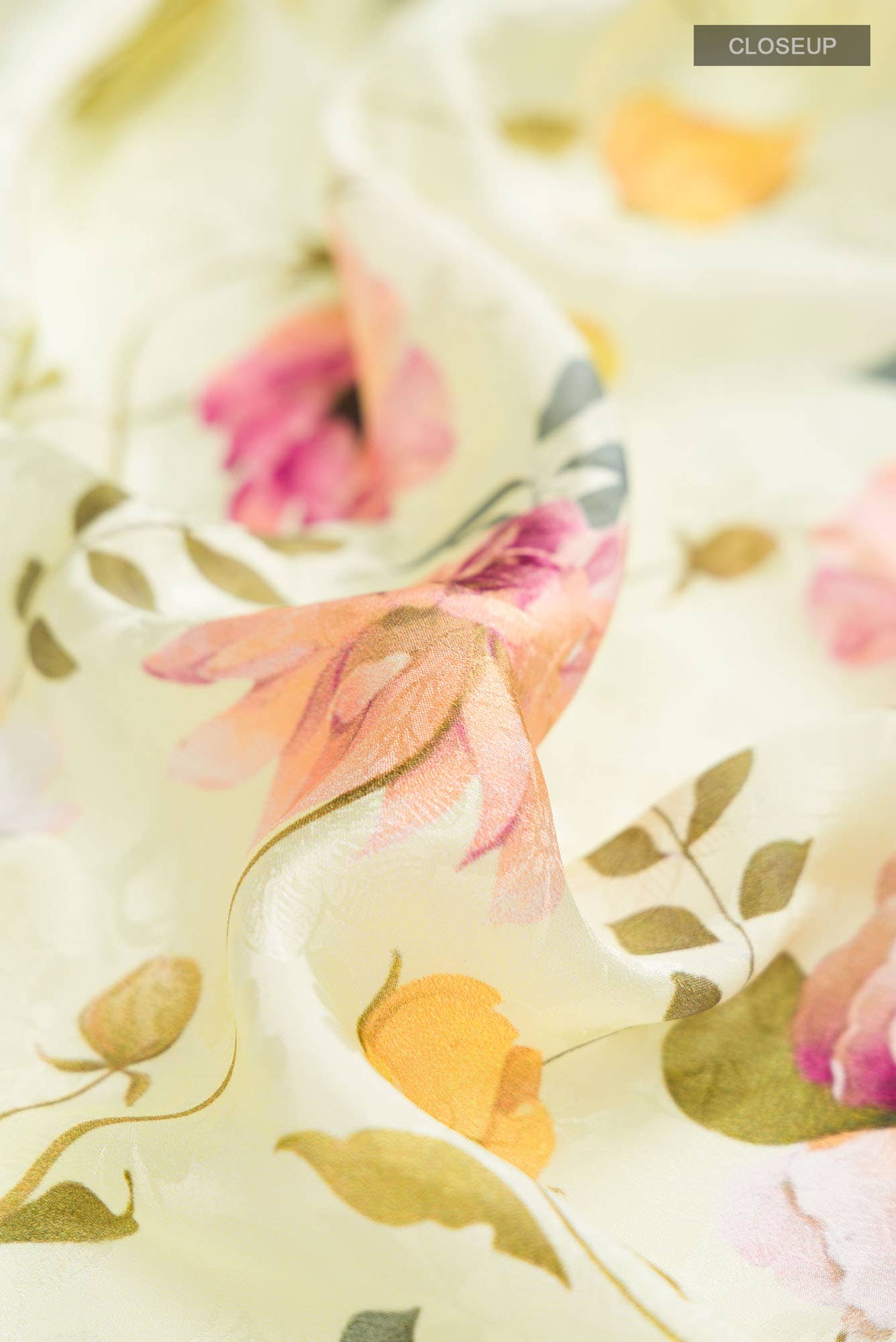 Lemon Yellow Mysore Crepe Saree