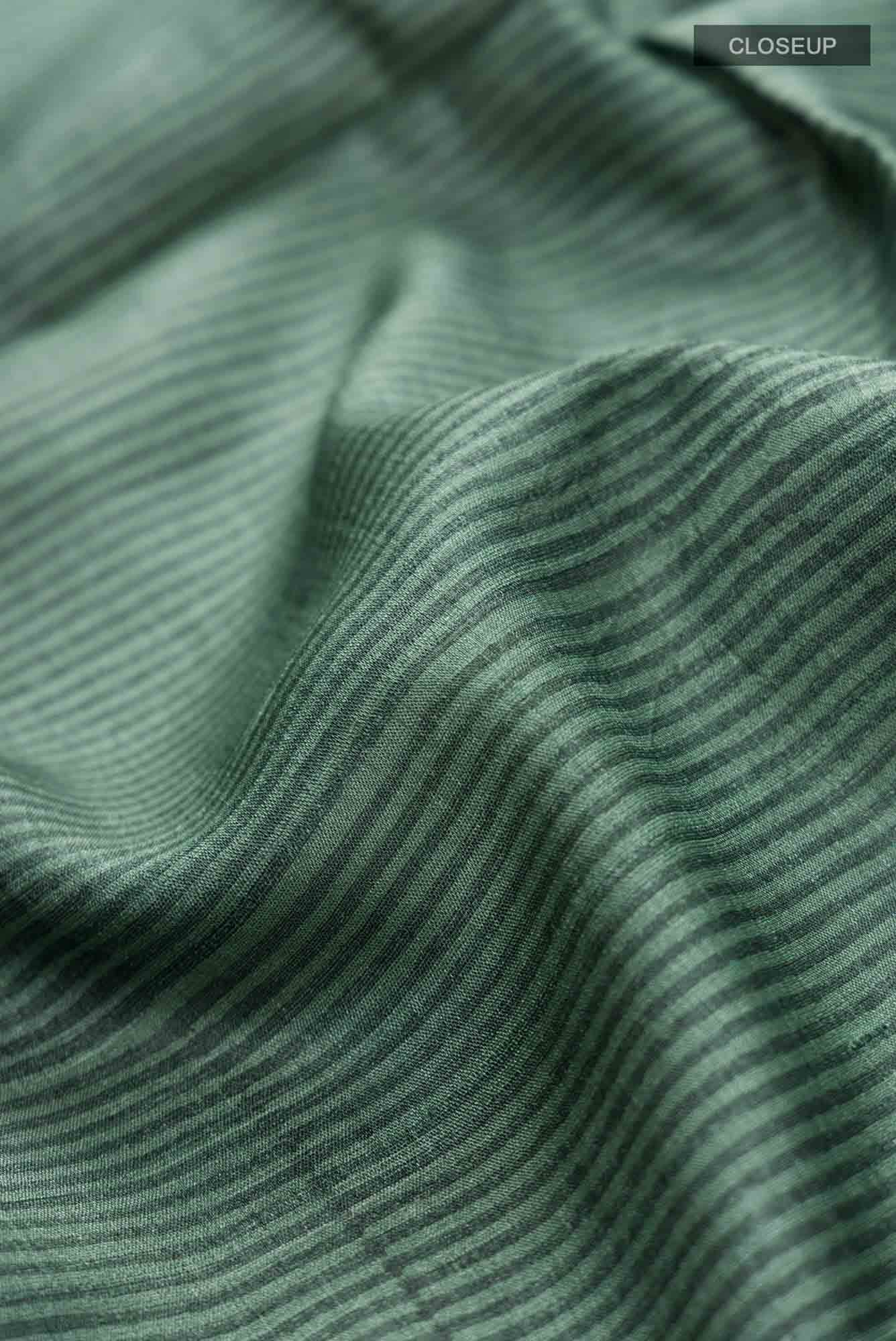 Green Tussar Silk Saree