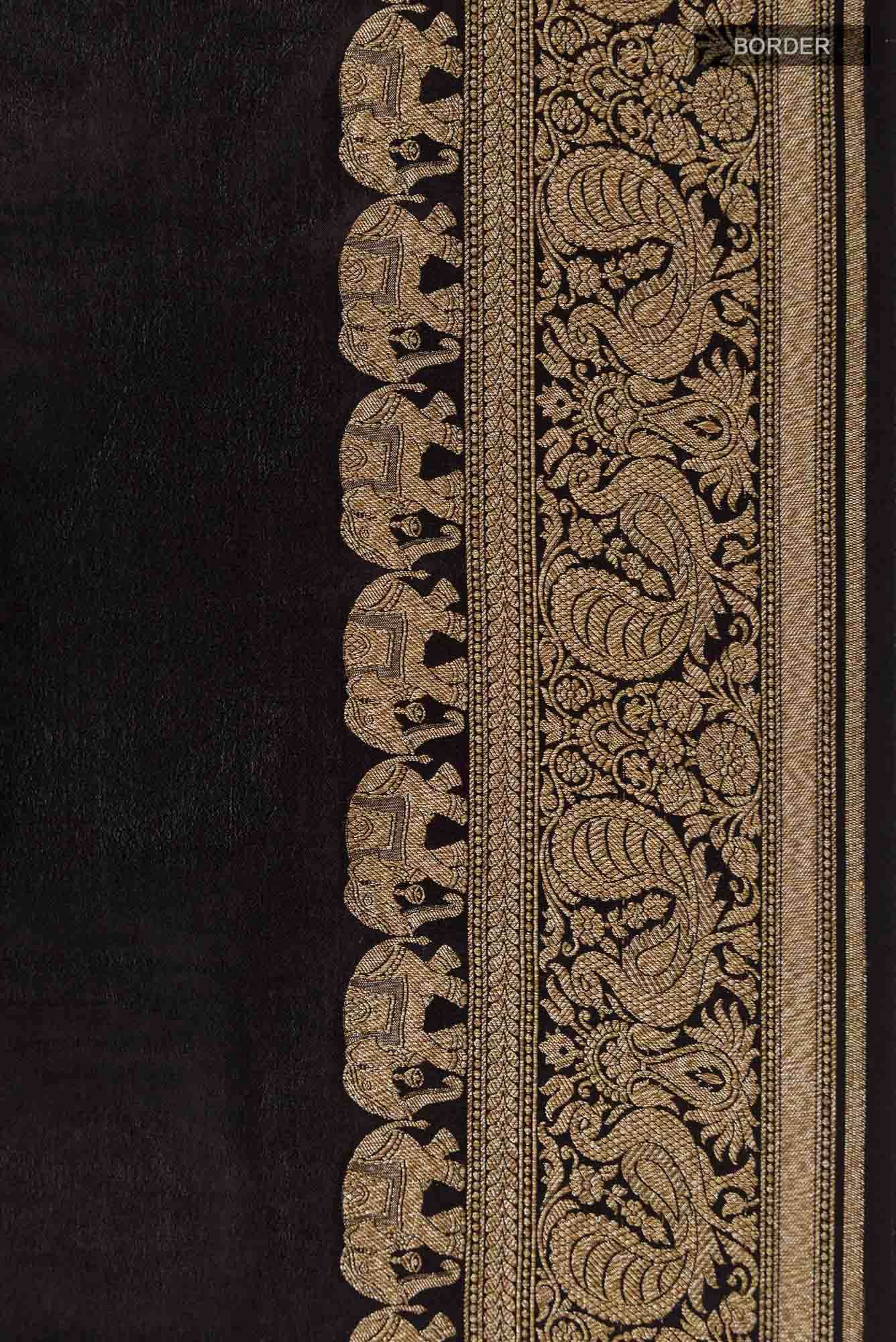 Black Banarasi Georgette Saree