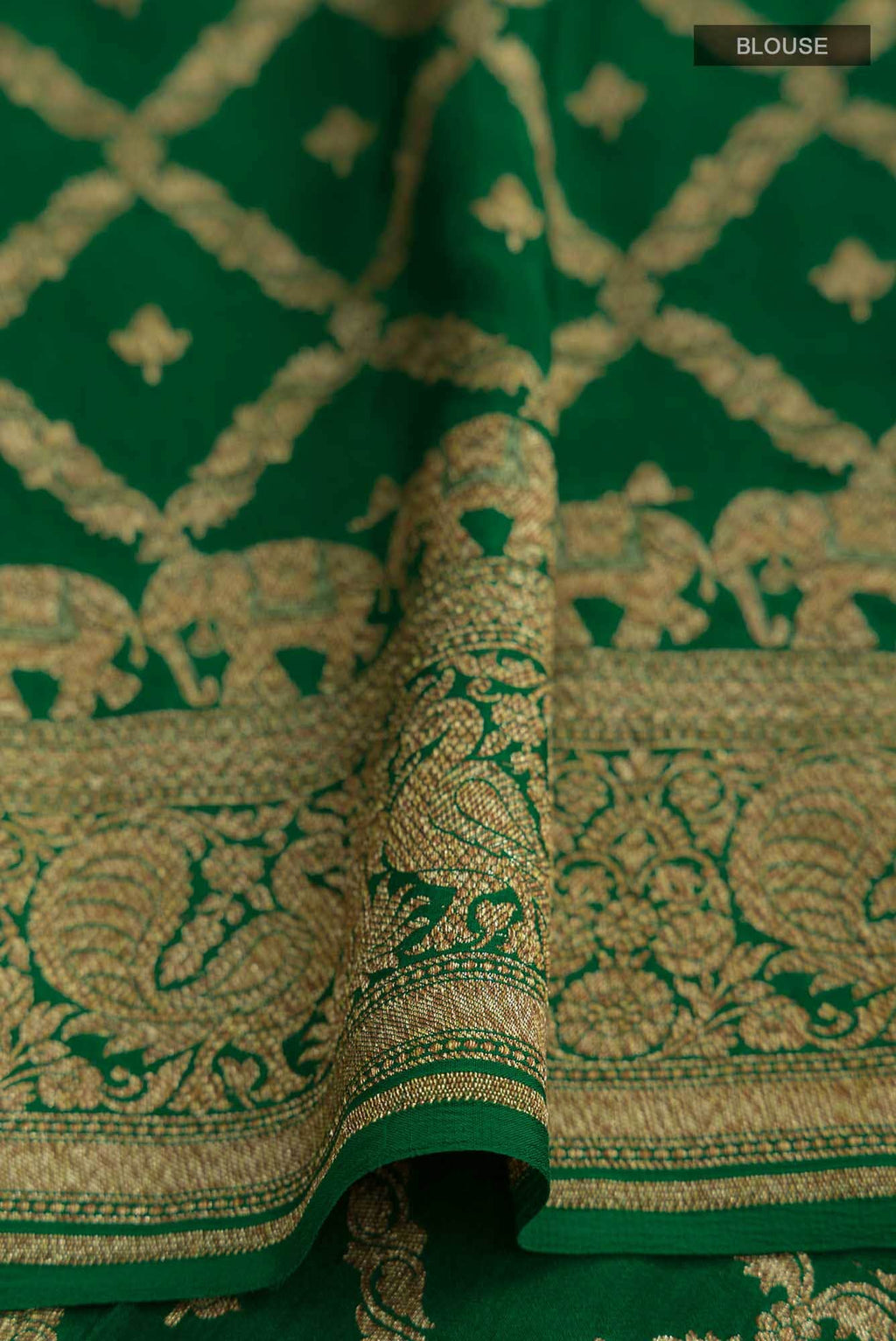 Green Banarasi Georgette Saree