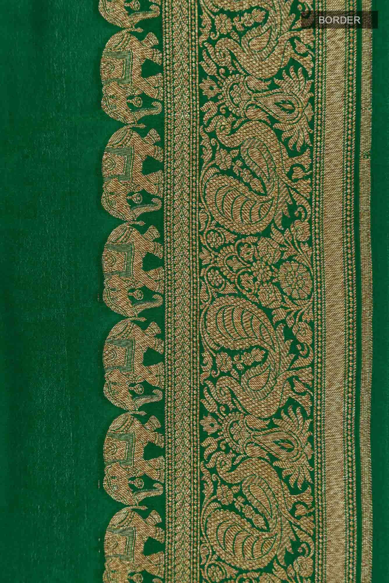 Green Banarasi Georgette Saree
