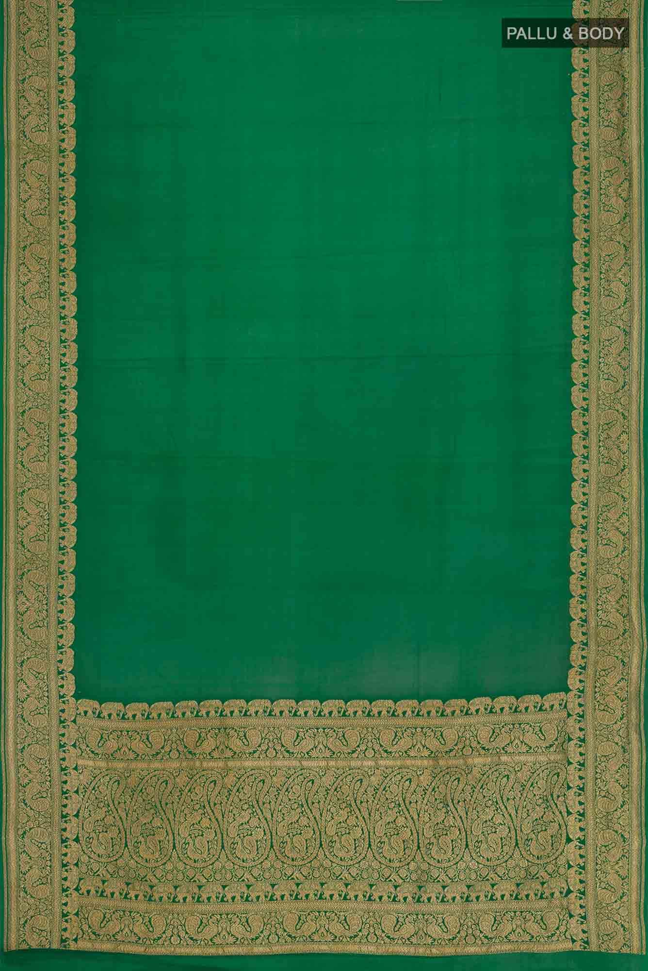 Green Banarasi Georgette Saree