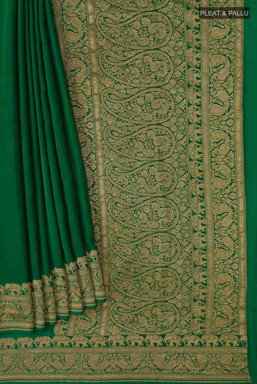 Green Banarasi Georgette Saree