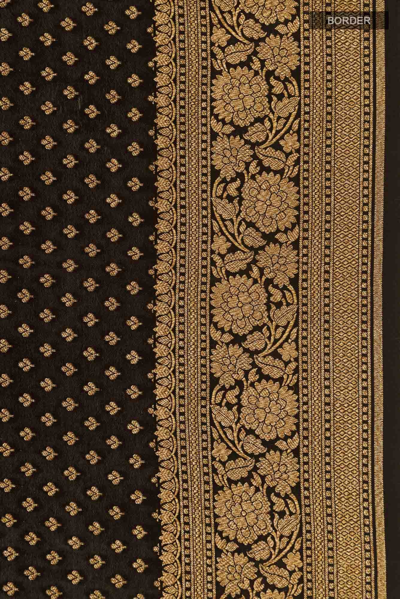 Black Banarasi Georgette Saree