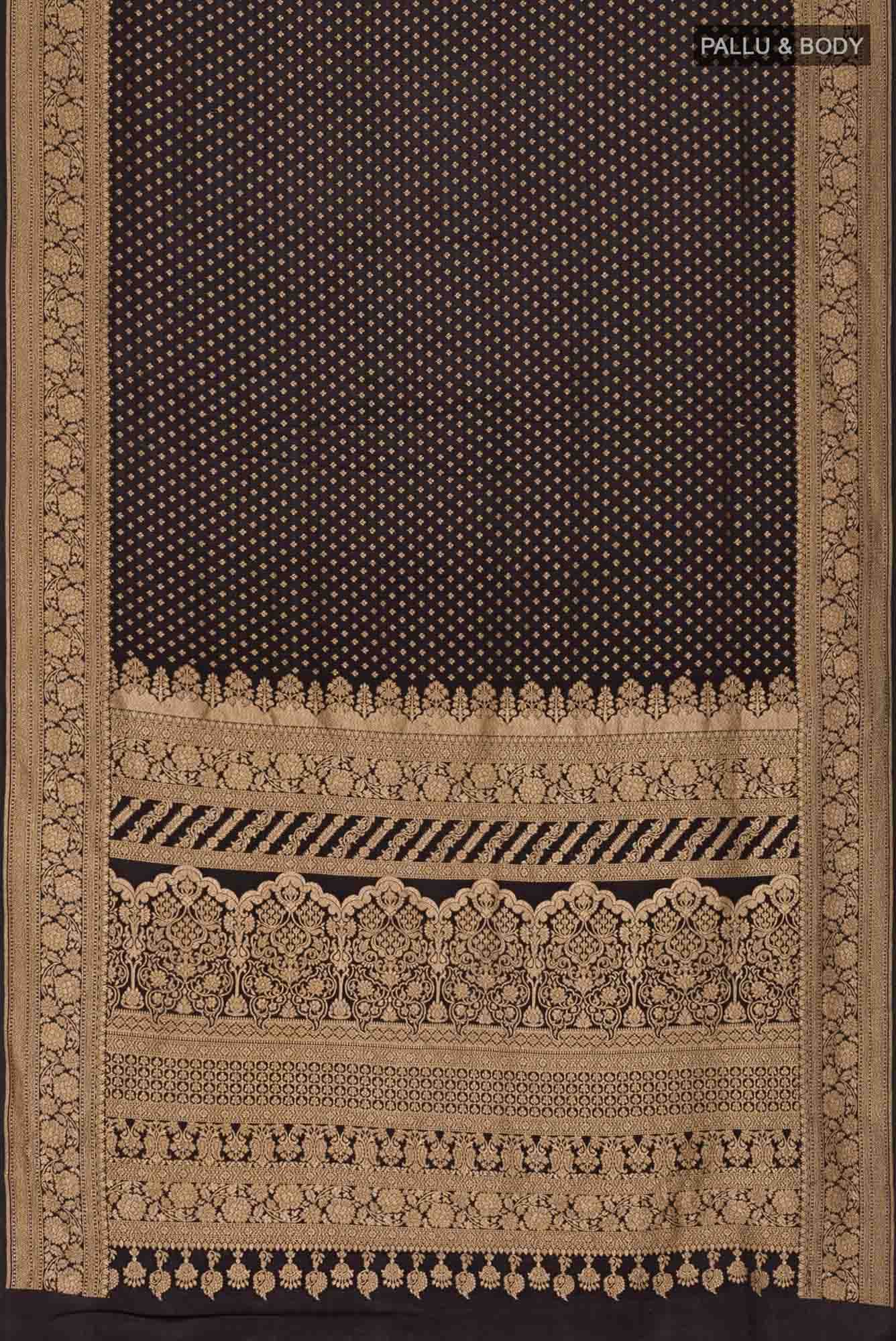 Black Banarasi Georgette Saree