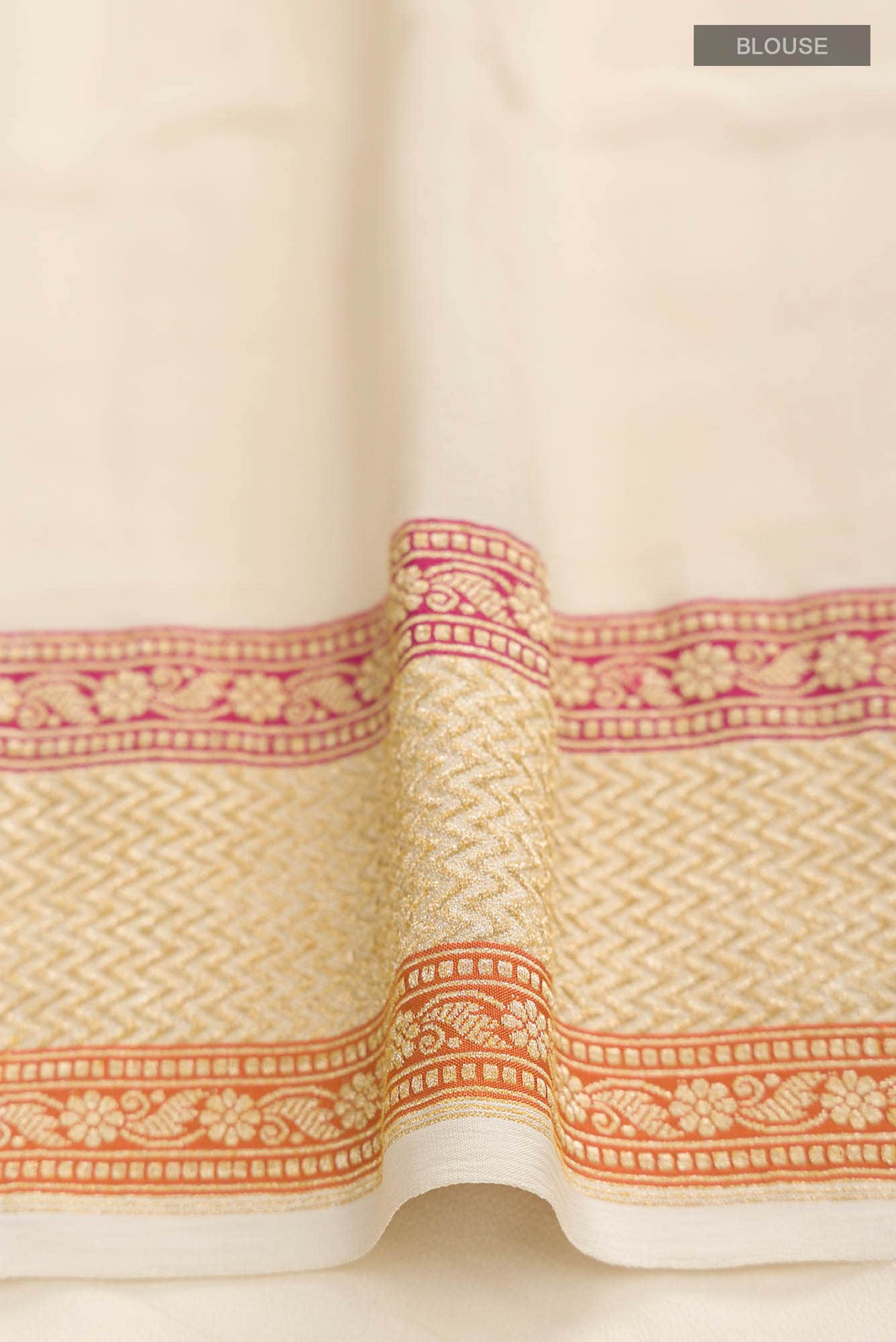 Beige Banarasi Georgette Saree