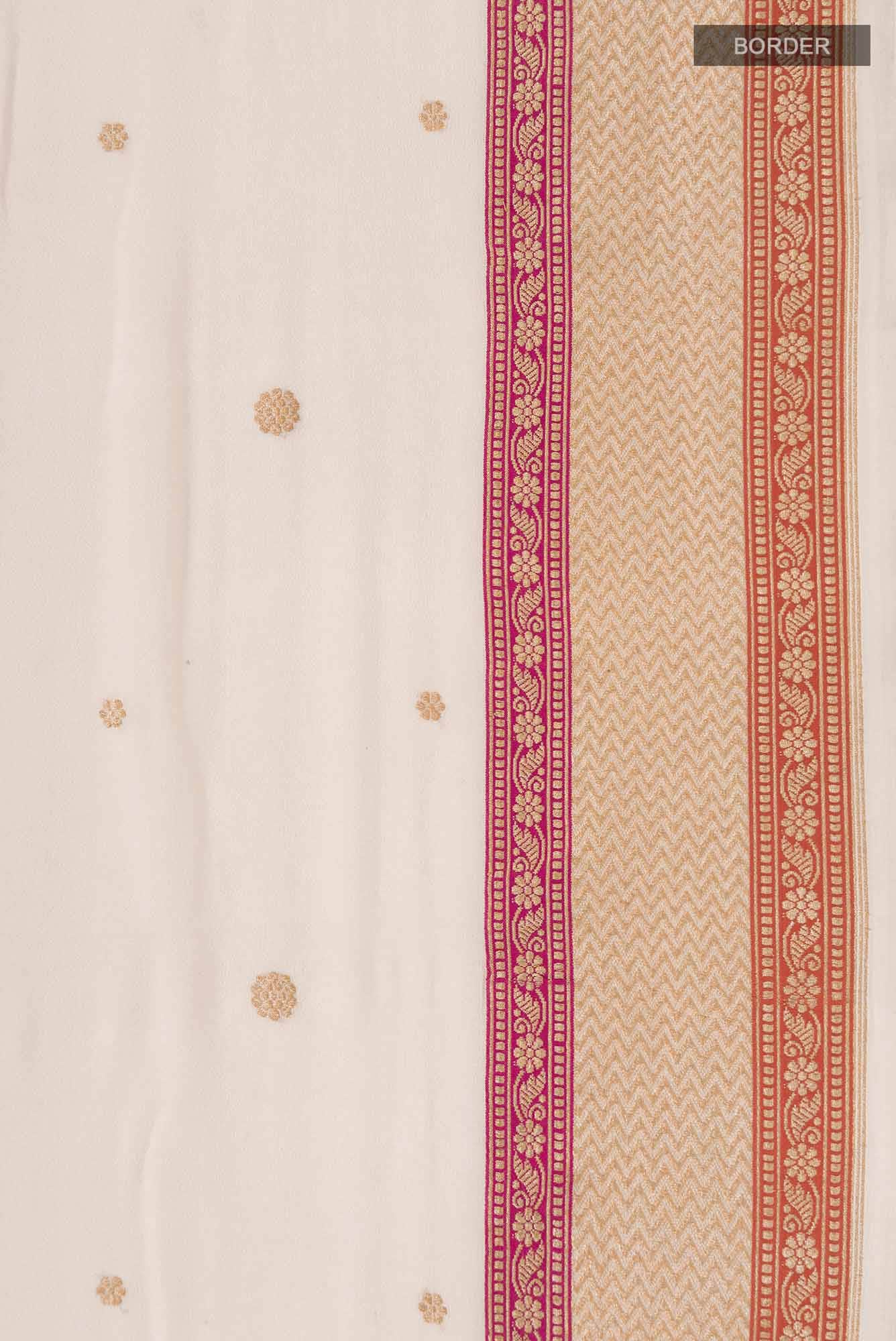 Beige Banarasi Georgette Saree