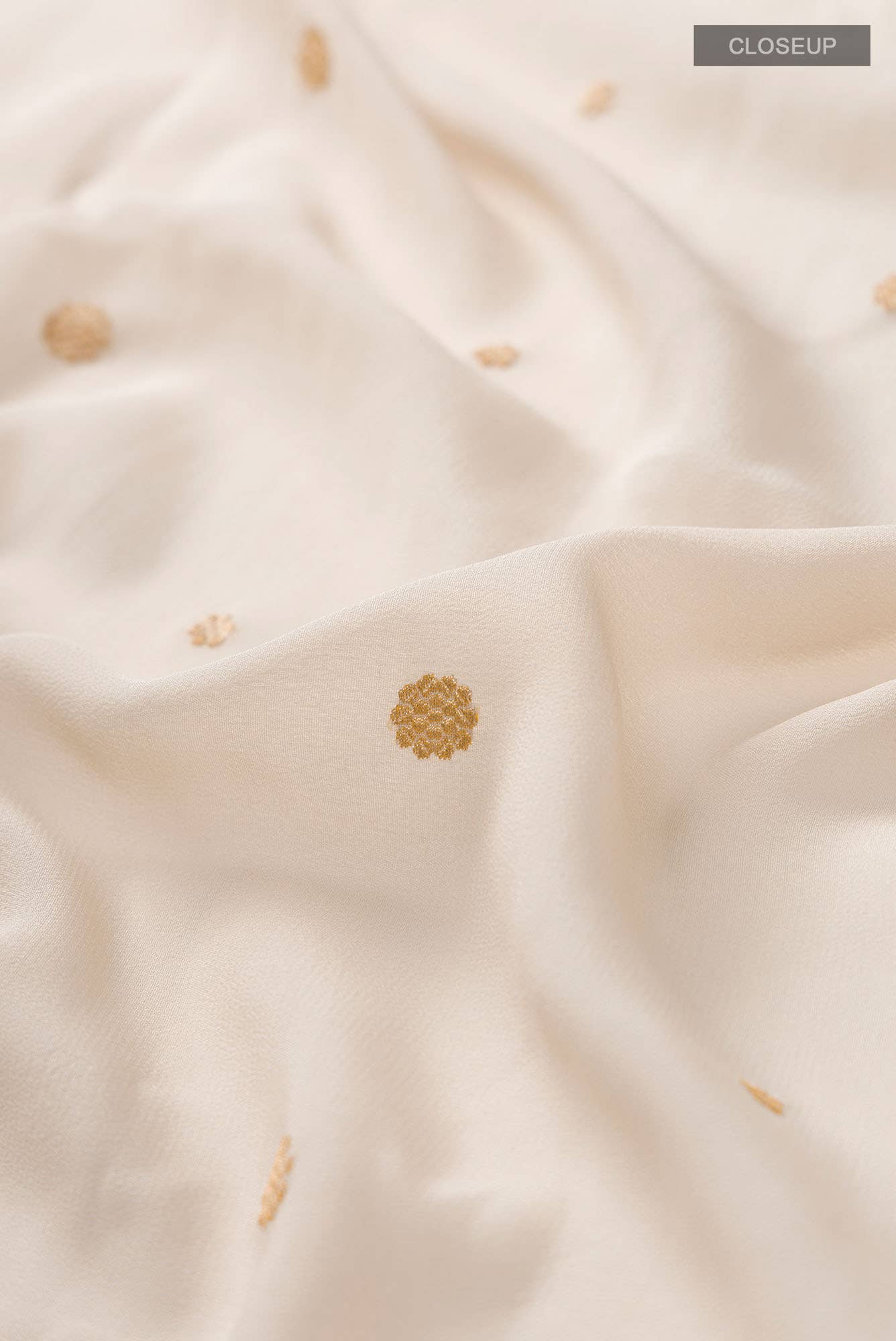 Beige Banarasi Georgette Saree