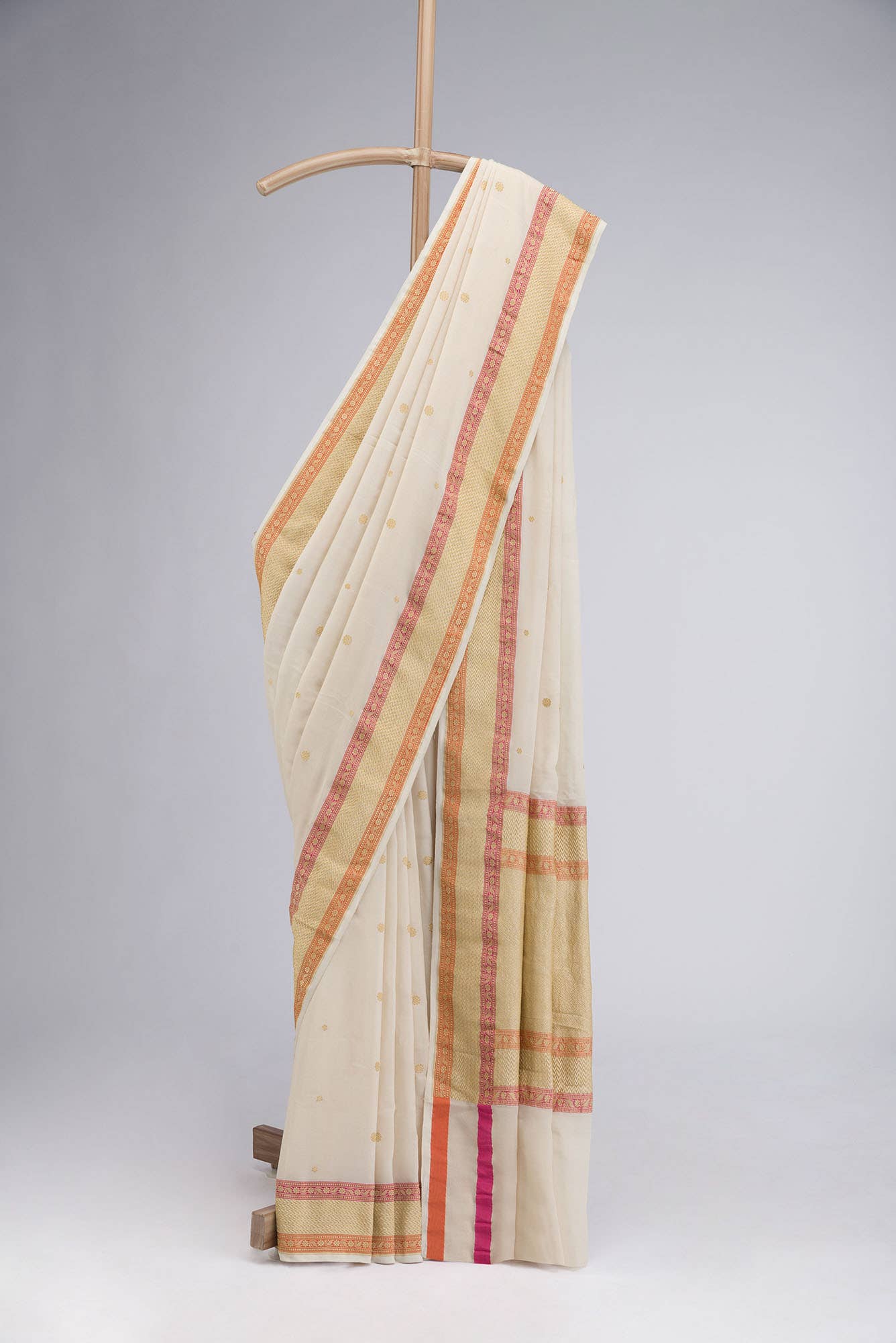 Beige Banarasi Georgette Saree