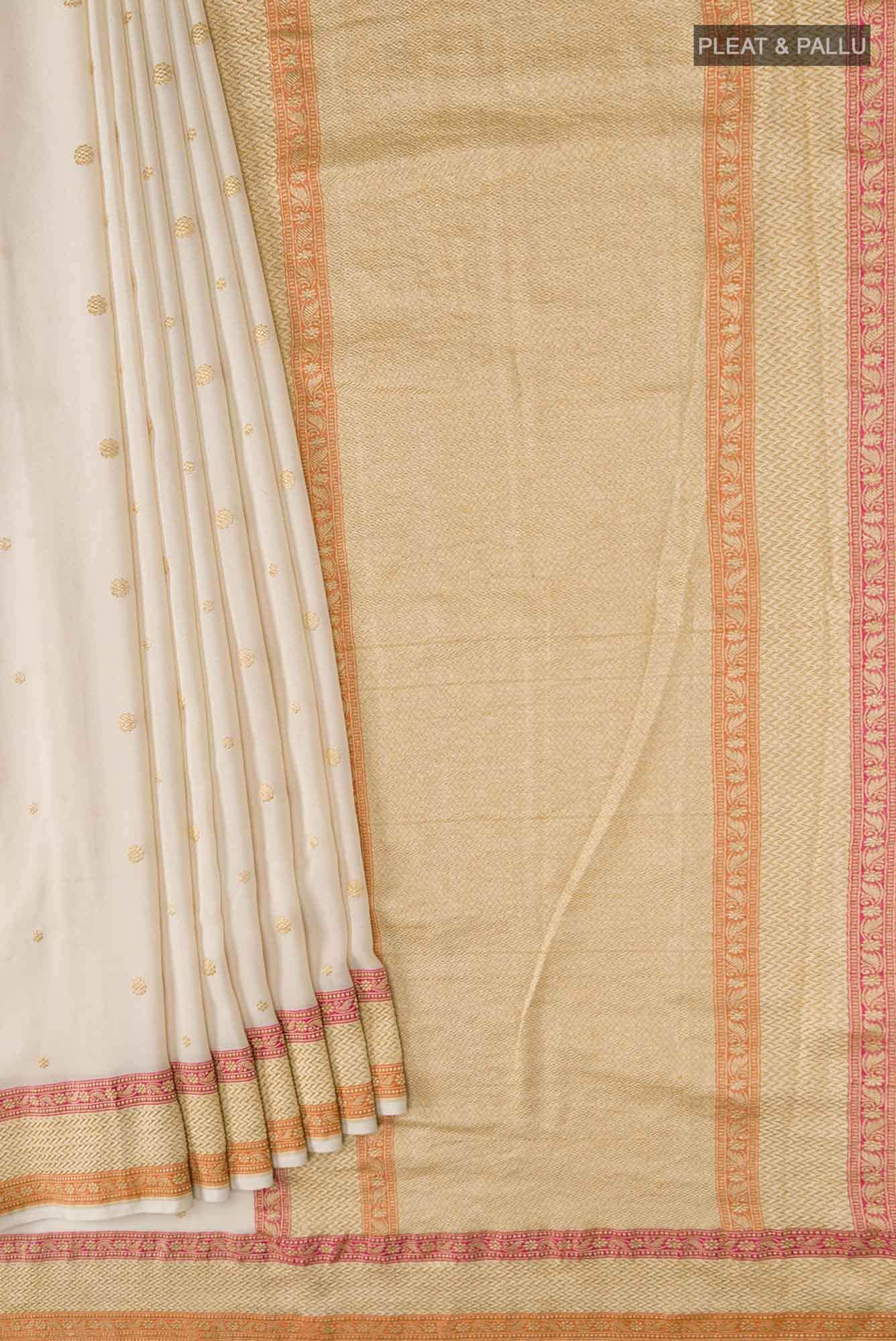 Beige Banarasi Georgette Saree