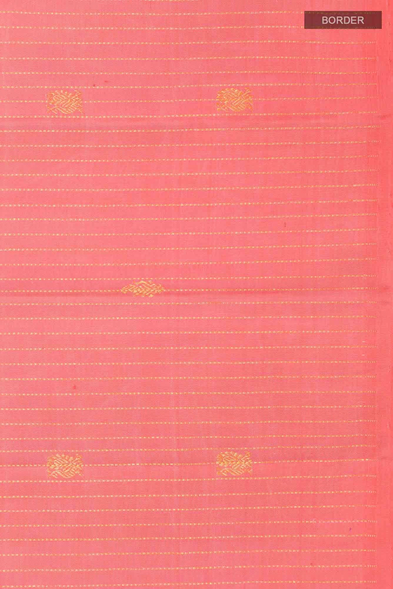 Rose pink Kanchipuram Silk Saree