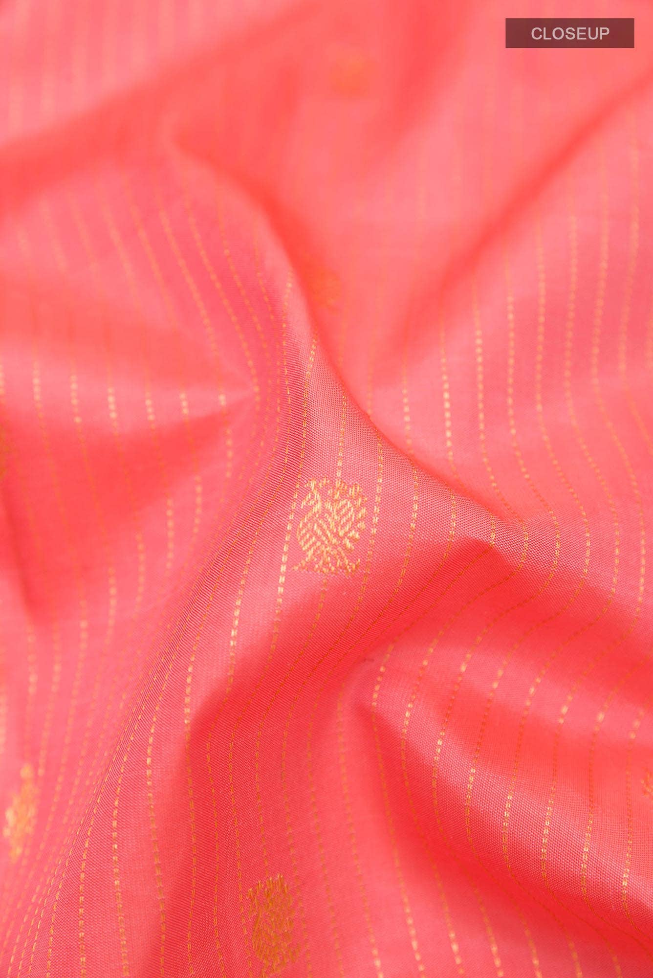 Rose pink Kanchipuram Silk Saree