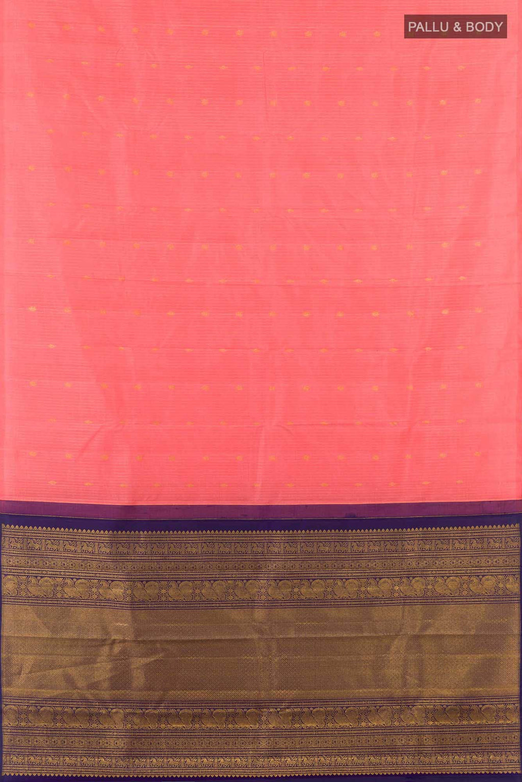 Rose pink Kanchipuram Silk Saree