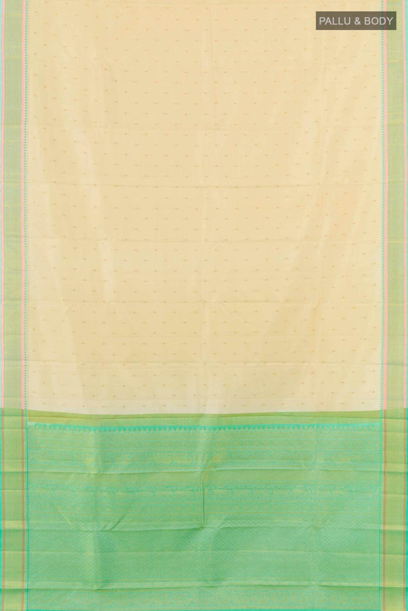 Beige Kanchipuram Silk Saree