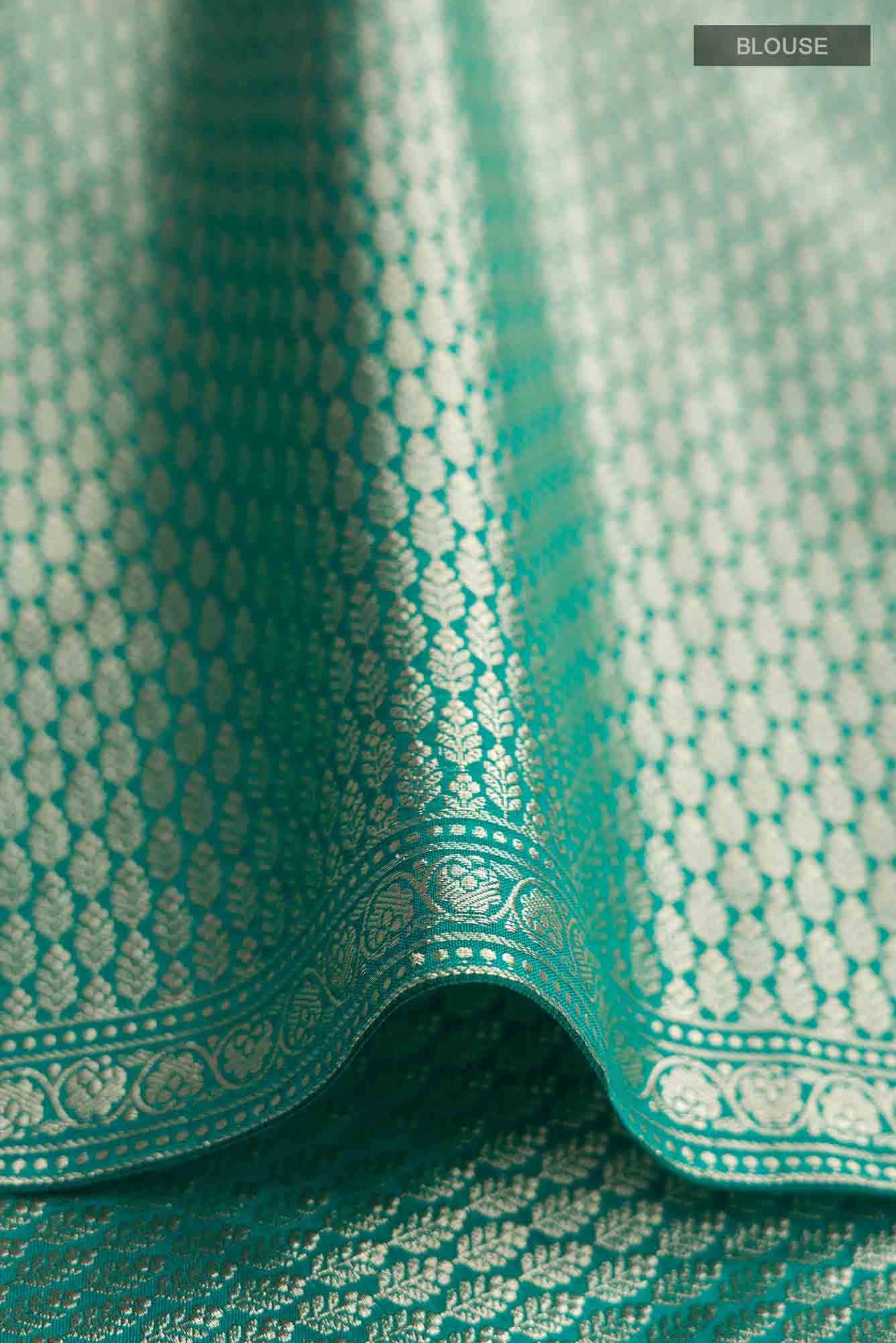Green Blended Art Silk Saree