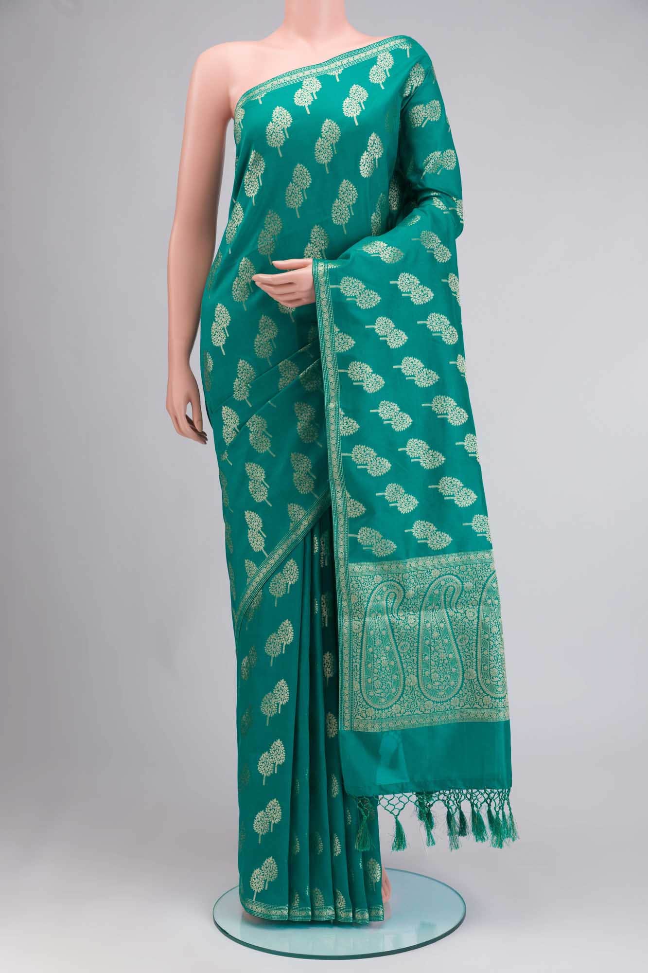 Green Blended Art Silk Saree