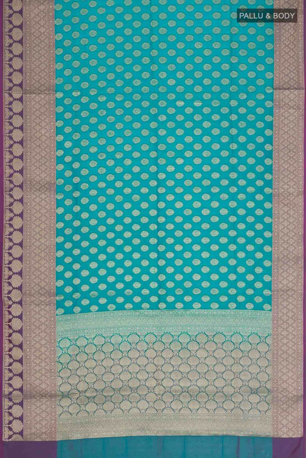 Blue Blended Art Silk Saree