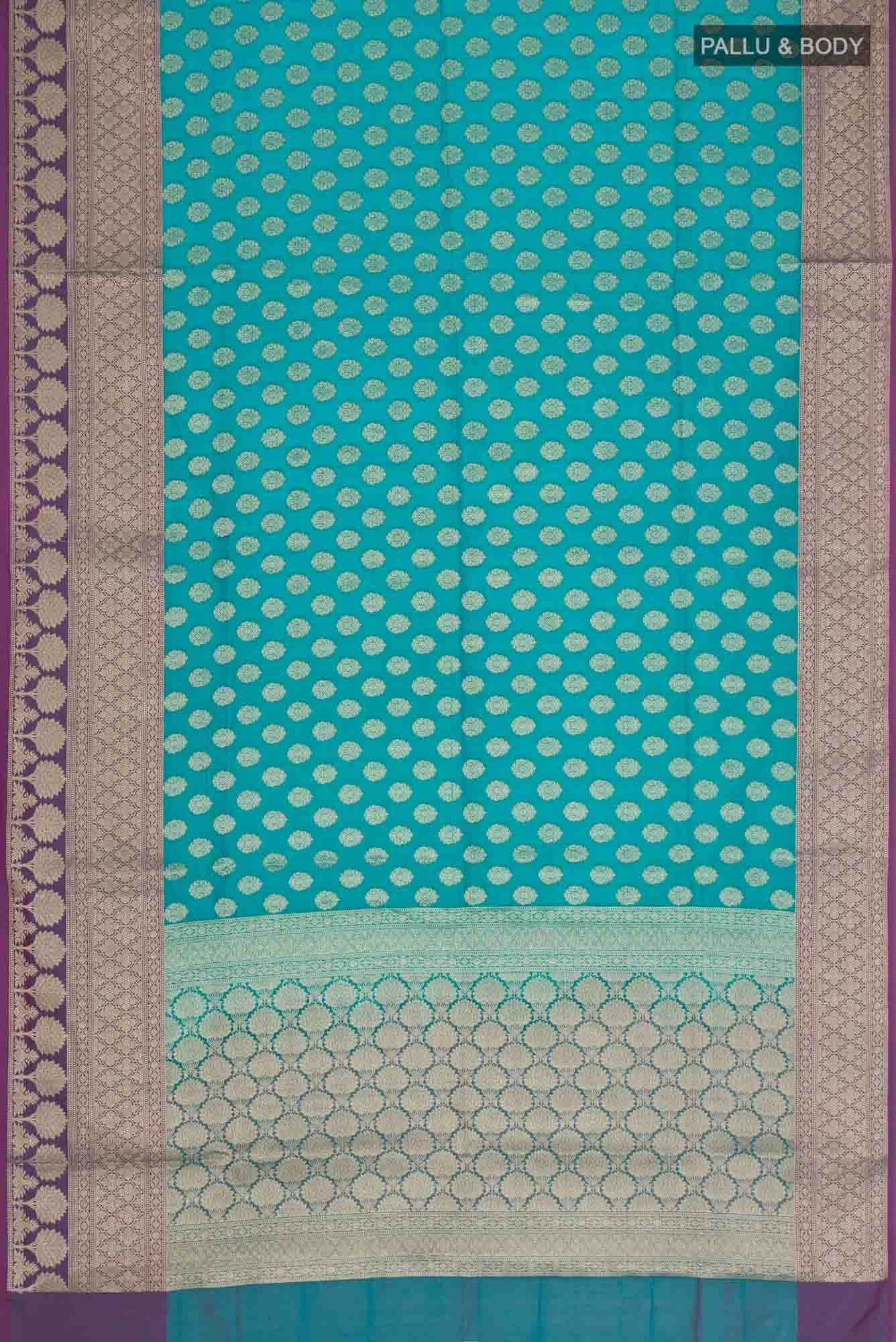 Blue Blended Art Silk Saree