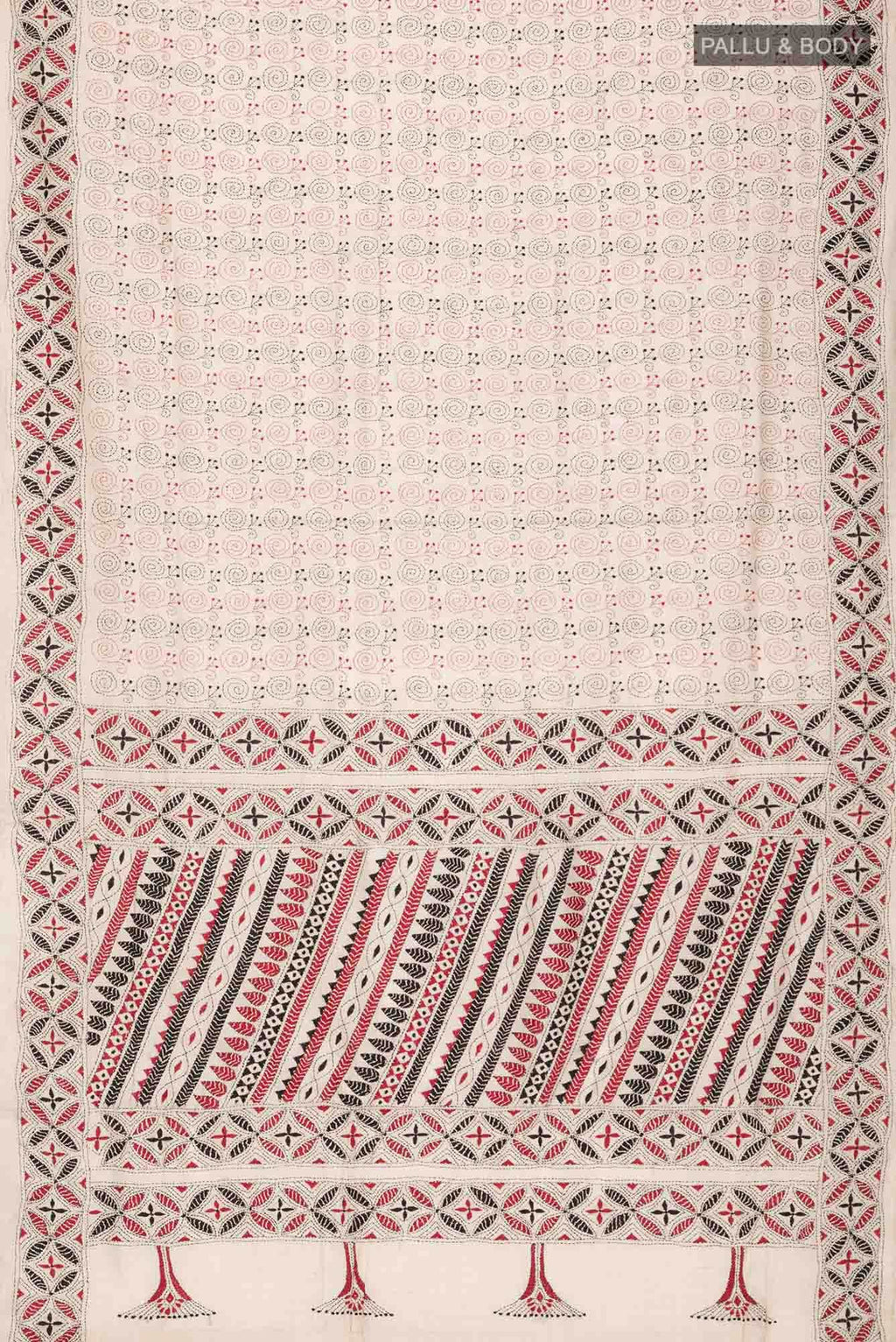 Beige Bhagalpuri Tussar Silk Saree