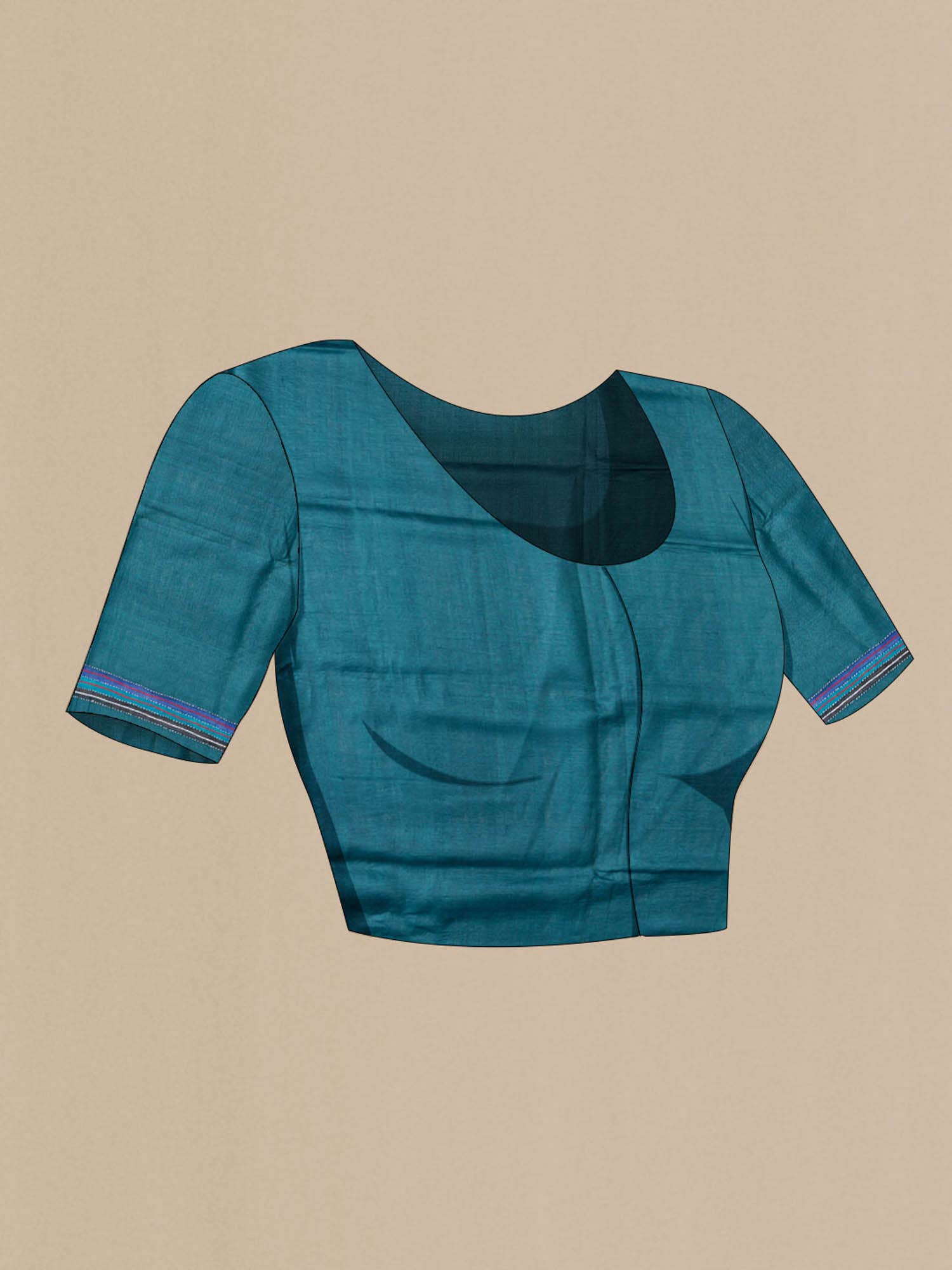 Blue Bhagalpuri Tussar Silk Saree