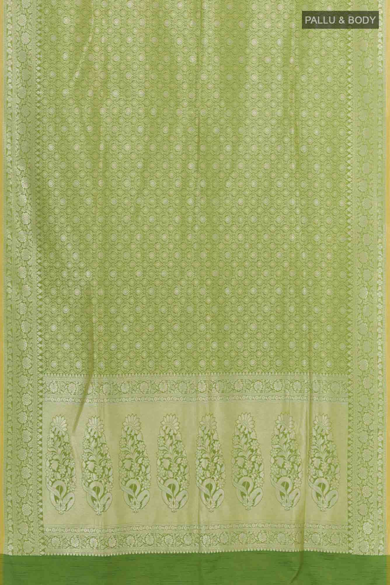 Green Blended Art Silk Saree