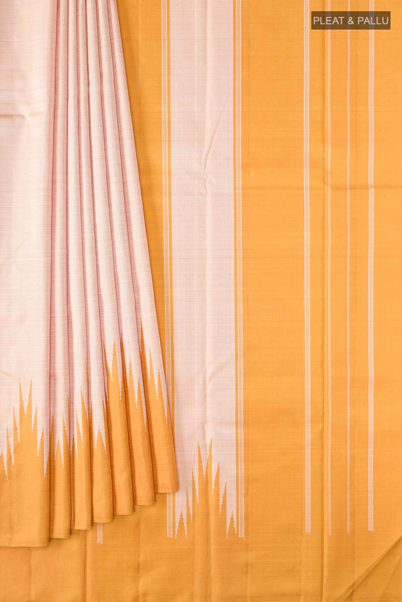 Beige Kanchipuram Silk Saree