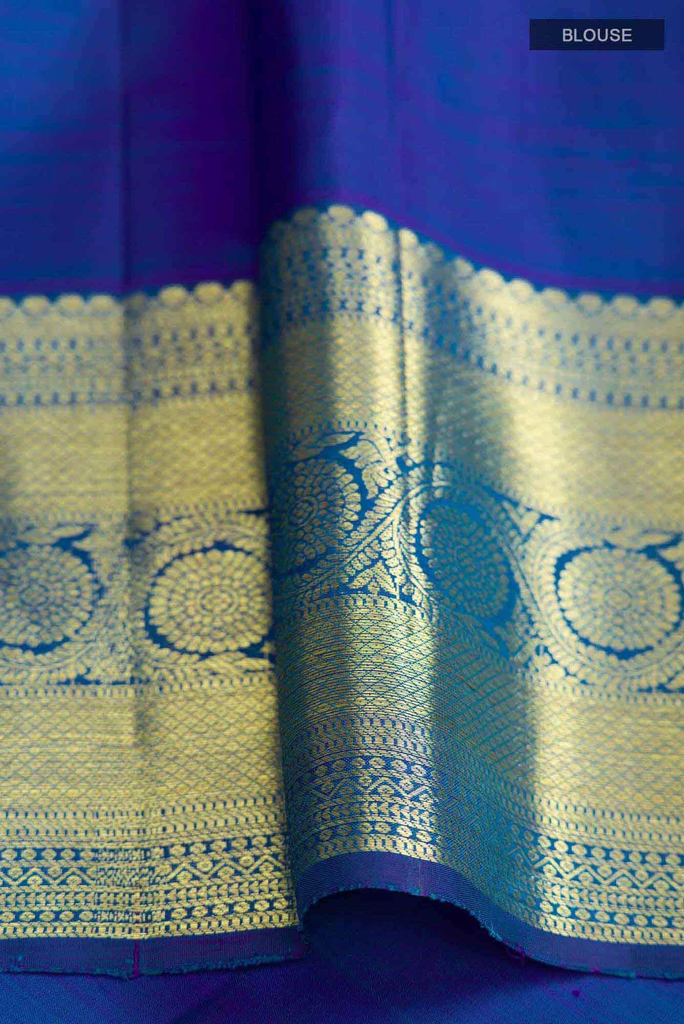 Blue Kanchipuram Silk Saree