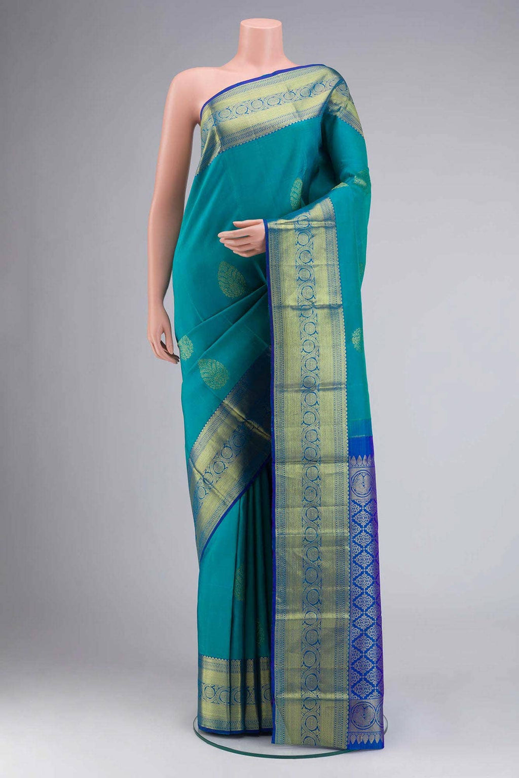 Blue Kanchipuram Silk Saree