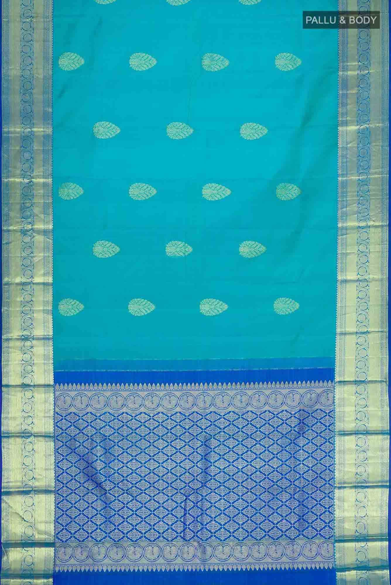 Blue Kanchipuram Silk Saree