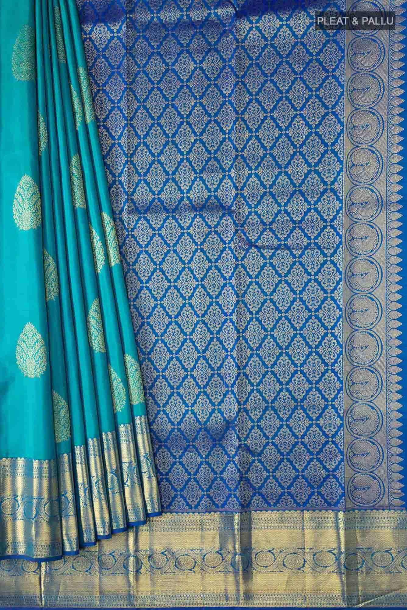 Blue Kanchipuram Silk Saree