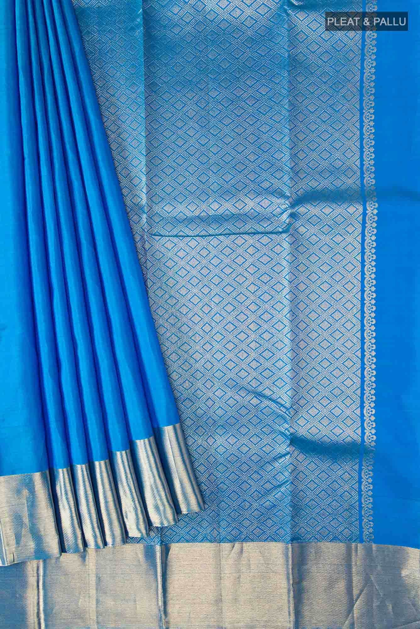 Blue Kanchipuram Silk Saree