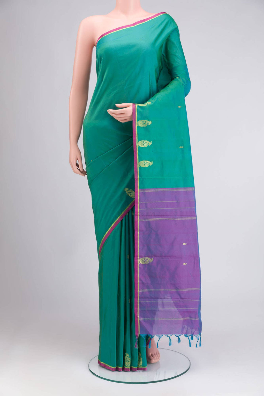 Green Blended Art Silk Saree