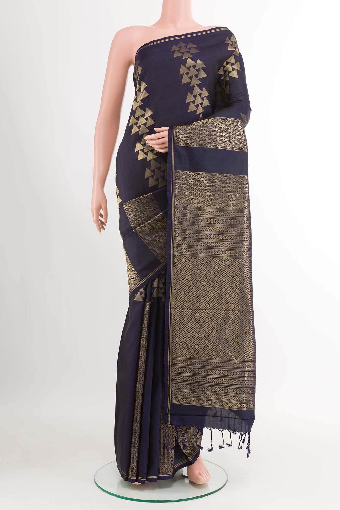 Blue Kanchipuram Silk Saree