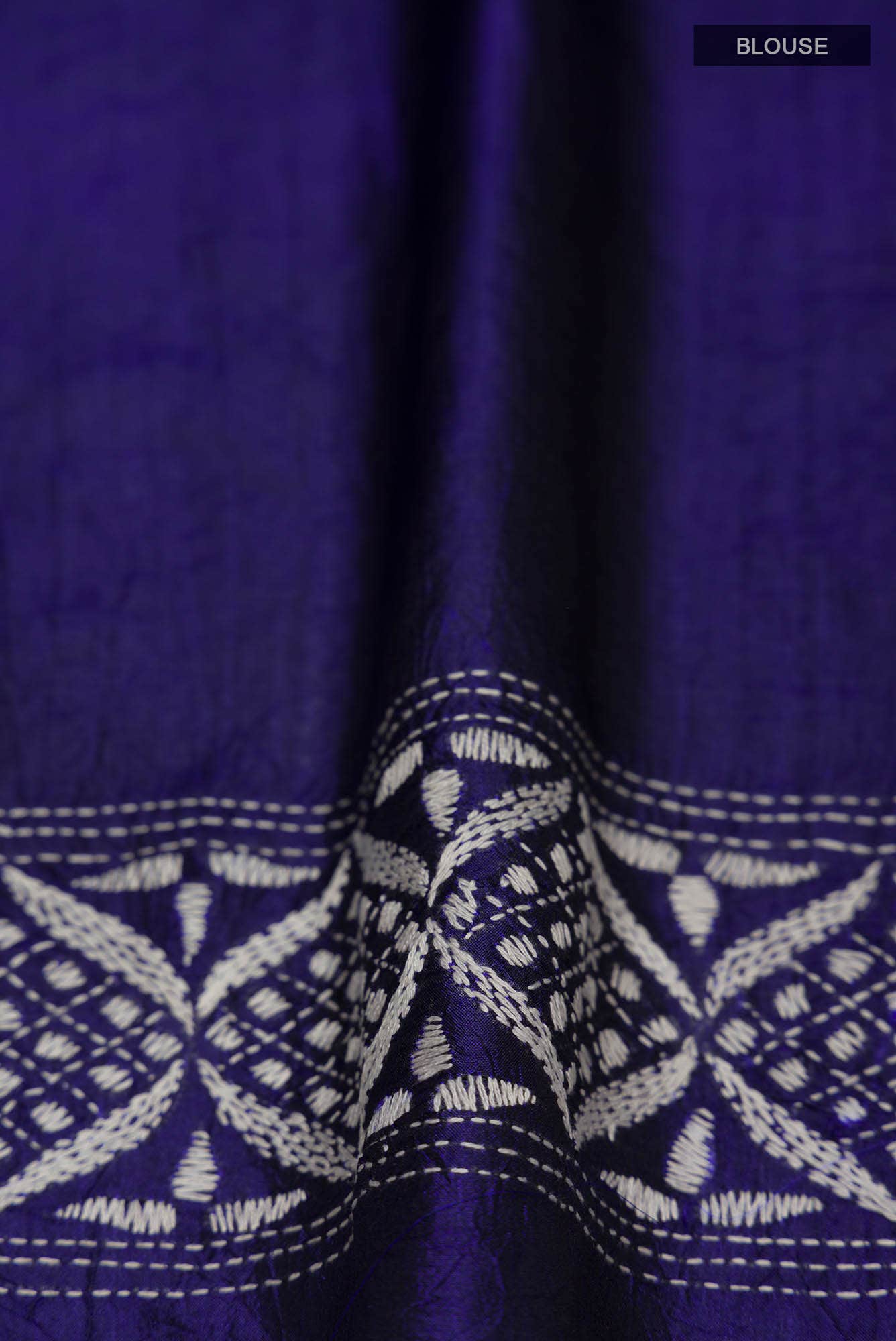 Blue Bhagalpuri Tussar Silk Saree
