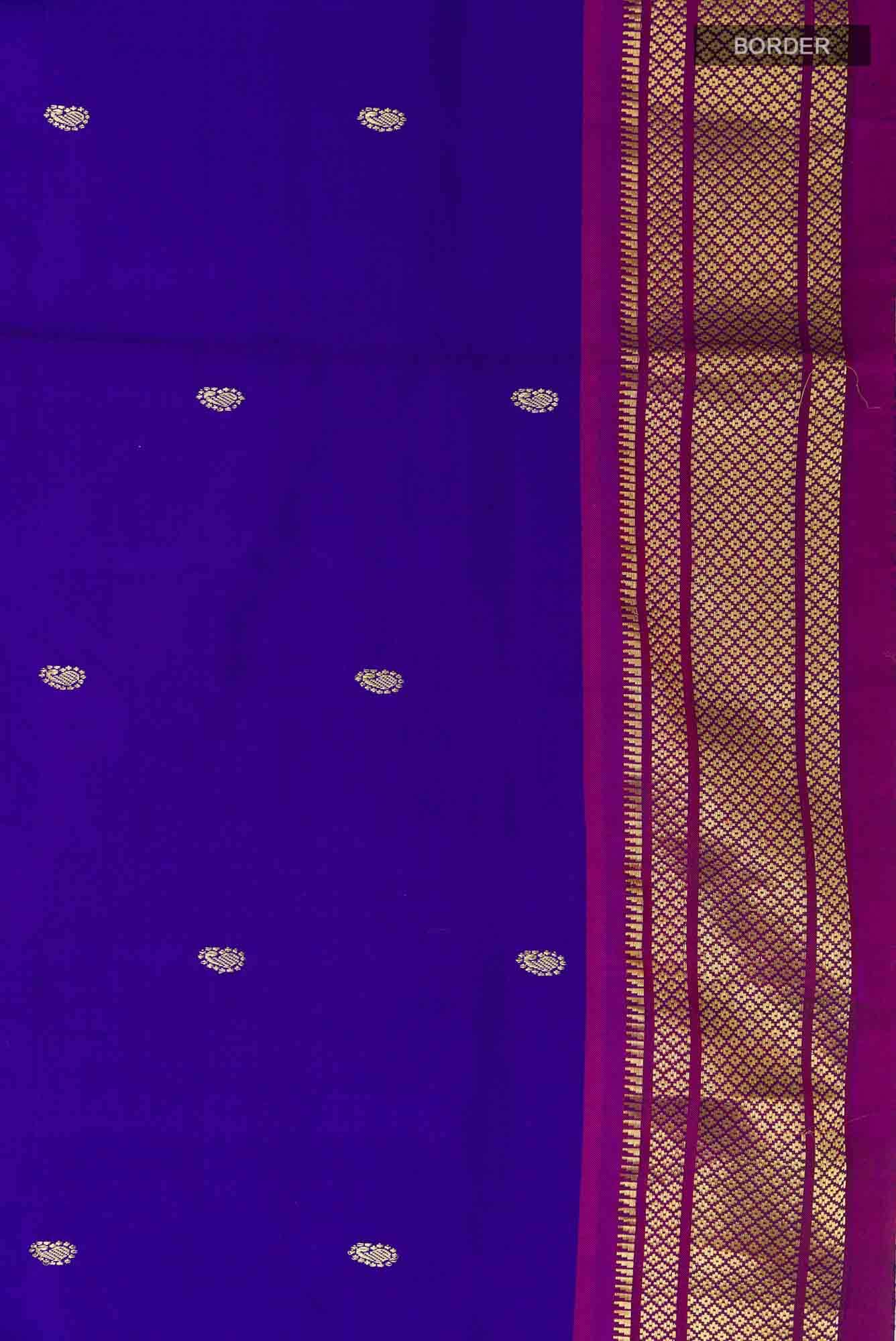 Violet Paithani Silk Saree
